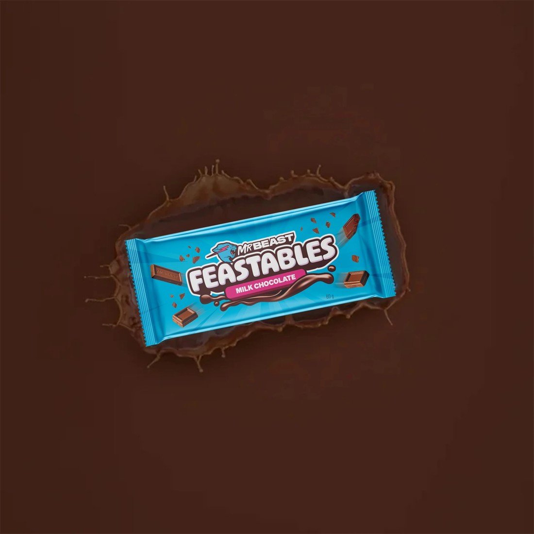 5 Mr Beast Feastables Milk Chocolate Bar 60g, 5 of 7