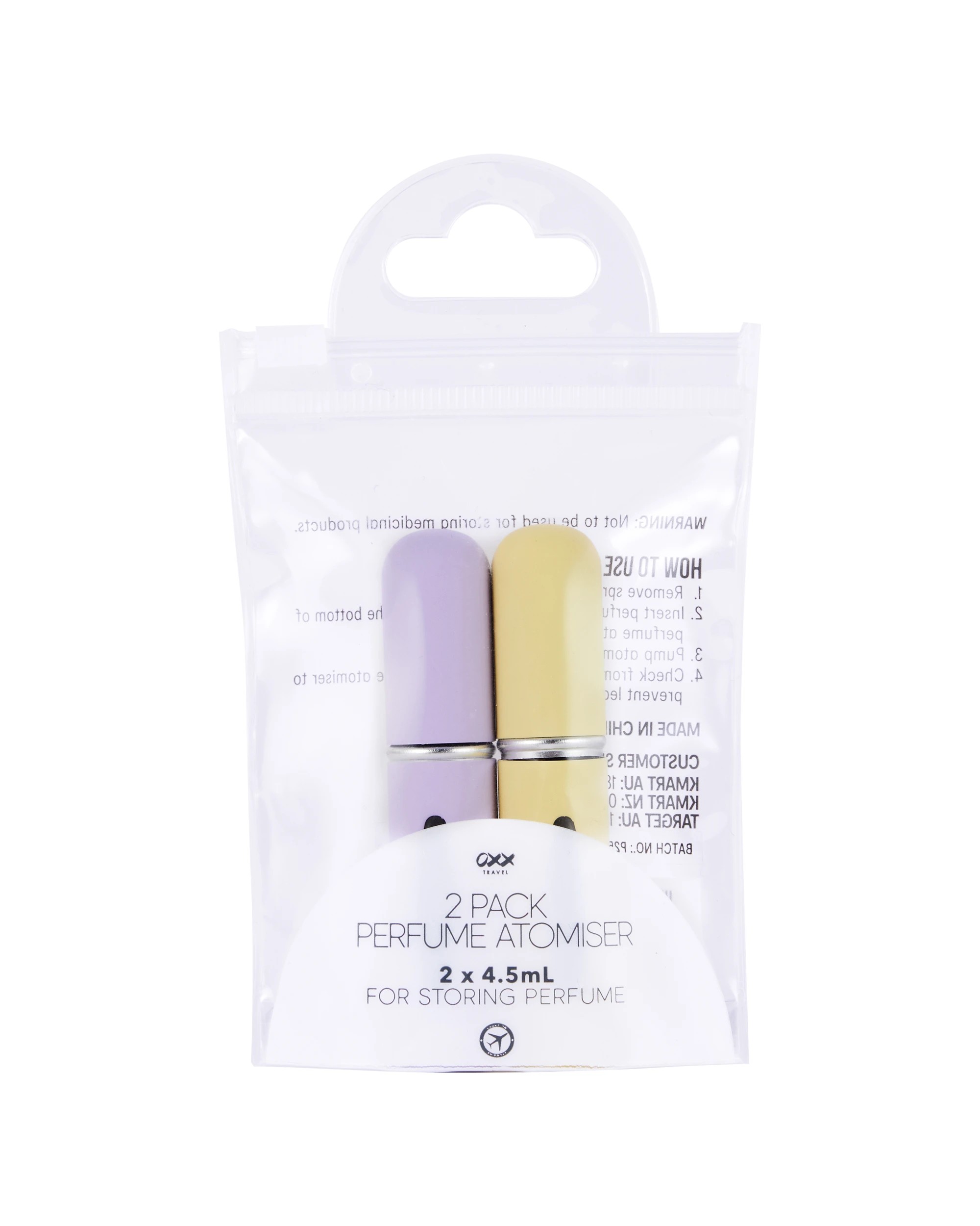 1 OXX Travel 2 Pack Perfume Atomiser, 1 of 5