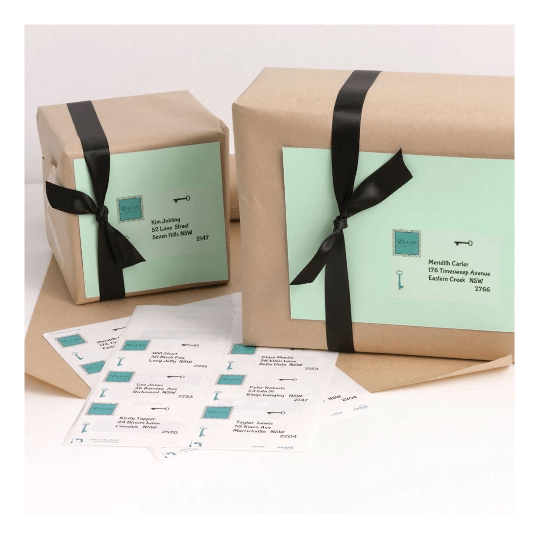 4 Avery 8UP Inkjet Shipping Labels Clear 25 Sheets, 4 of 5