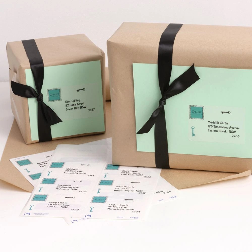 4 Avery 8UP Inkjet Shipping Labels Clear 25 Sheets, 4 of 5