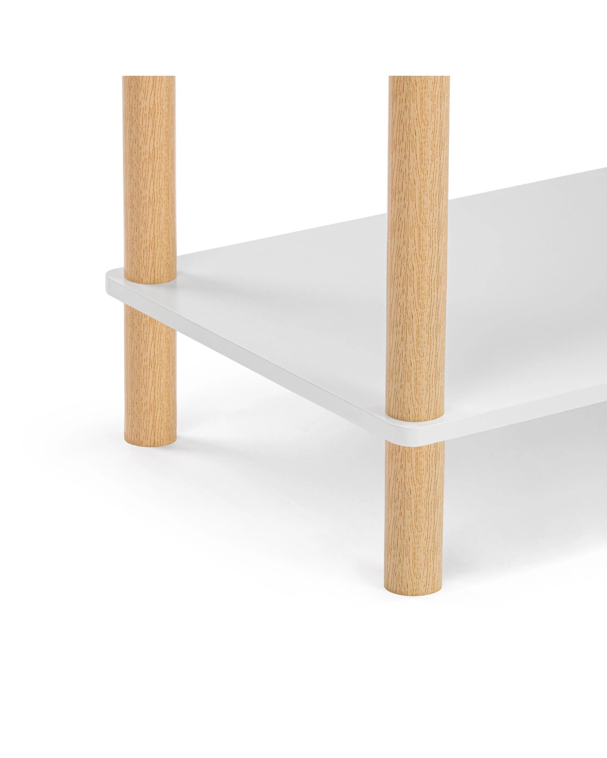 7 Kodu Open Shelf Unit Shelving Display Rectangular 3 Levels White and Oak, 7 of 8