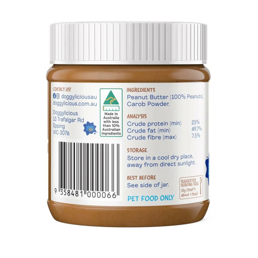 2 Doggylicious Doggy Carob Butter 250g, 2 of 2