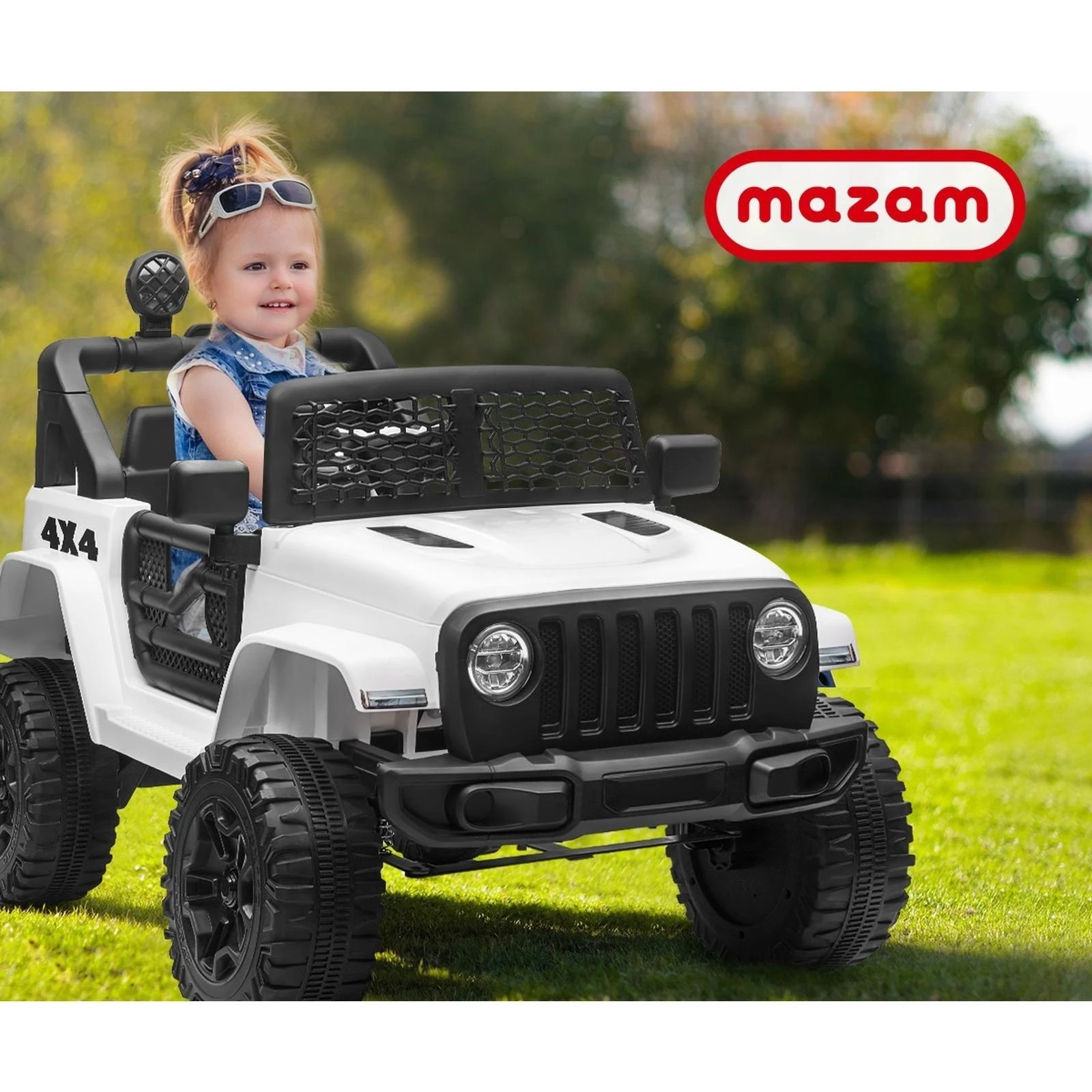9 Mazam Kids Ride On Car Electric Toys Jeep 12v Remote Vehicle Car Gift
 - White, 9 of 10