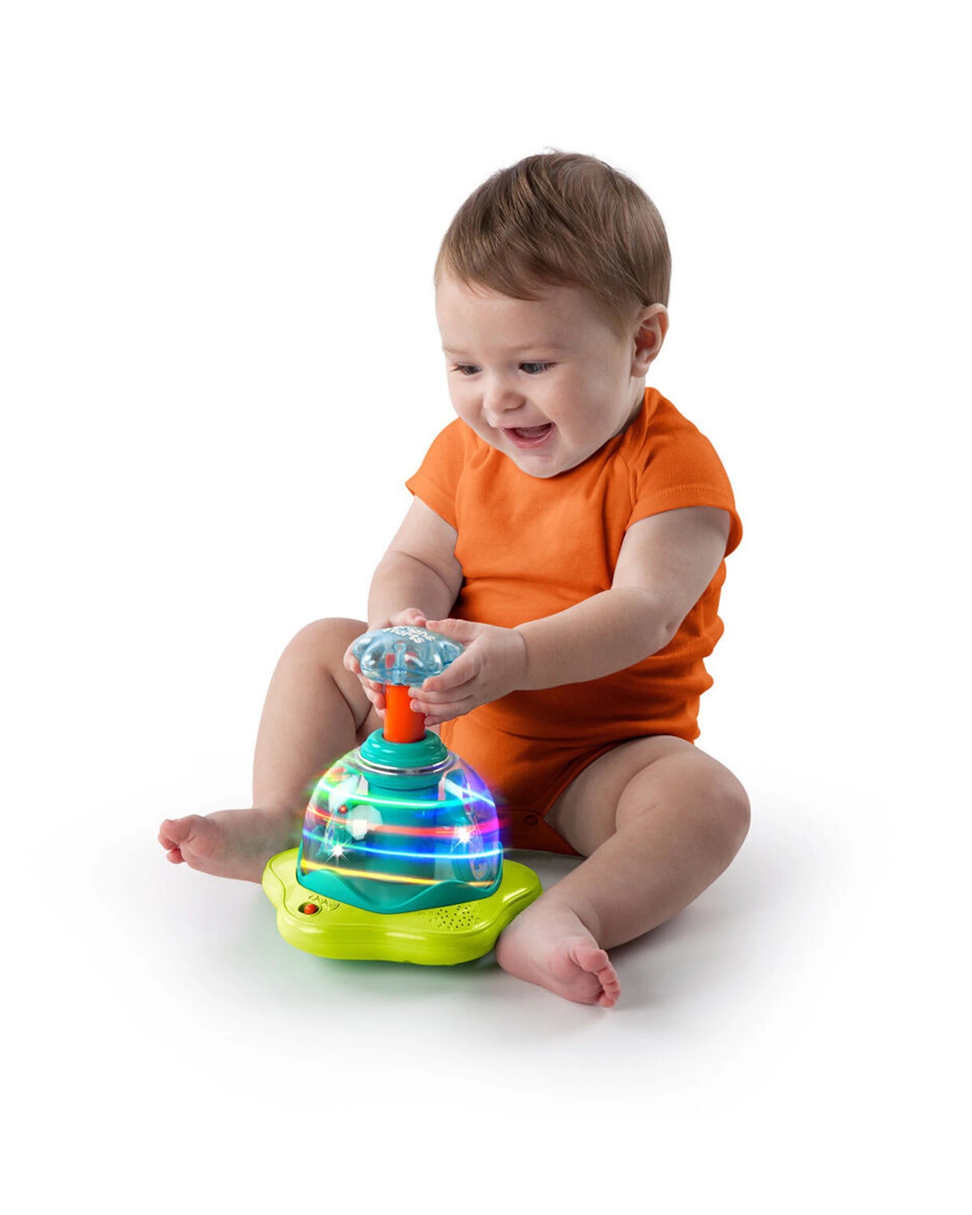 9 Bright Starts Press And Glow Spinner 2 Pack Lights And Sounds Toy 6 Months - Multi, 9 of 9