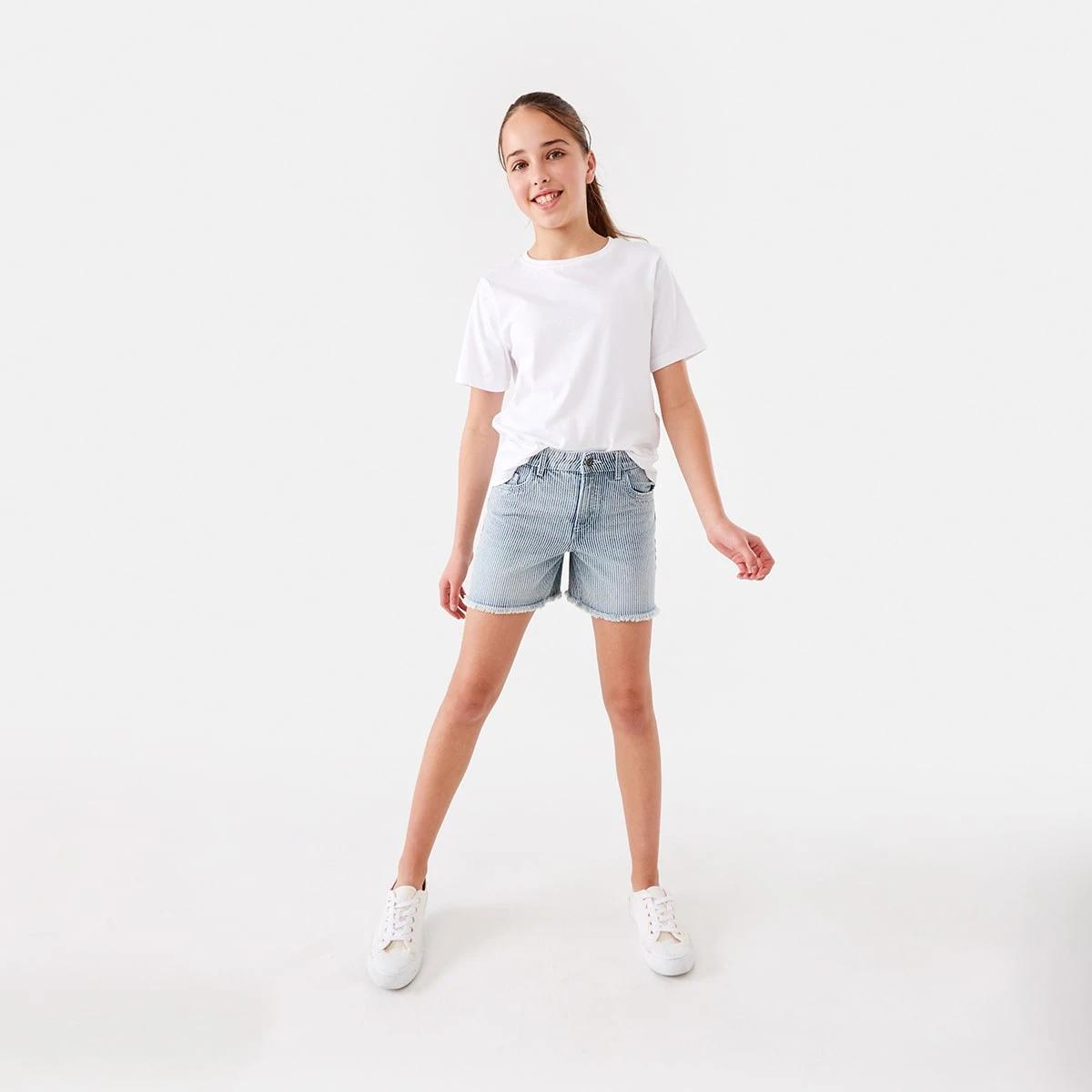 6 Bermuda Denim Shorts Den Stripe, 6 of 9