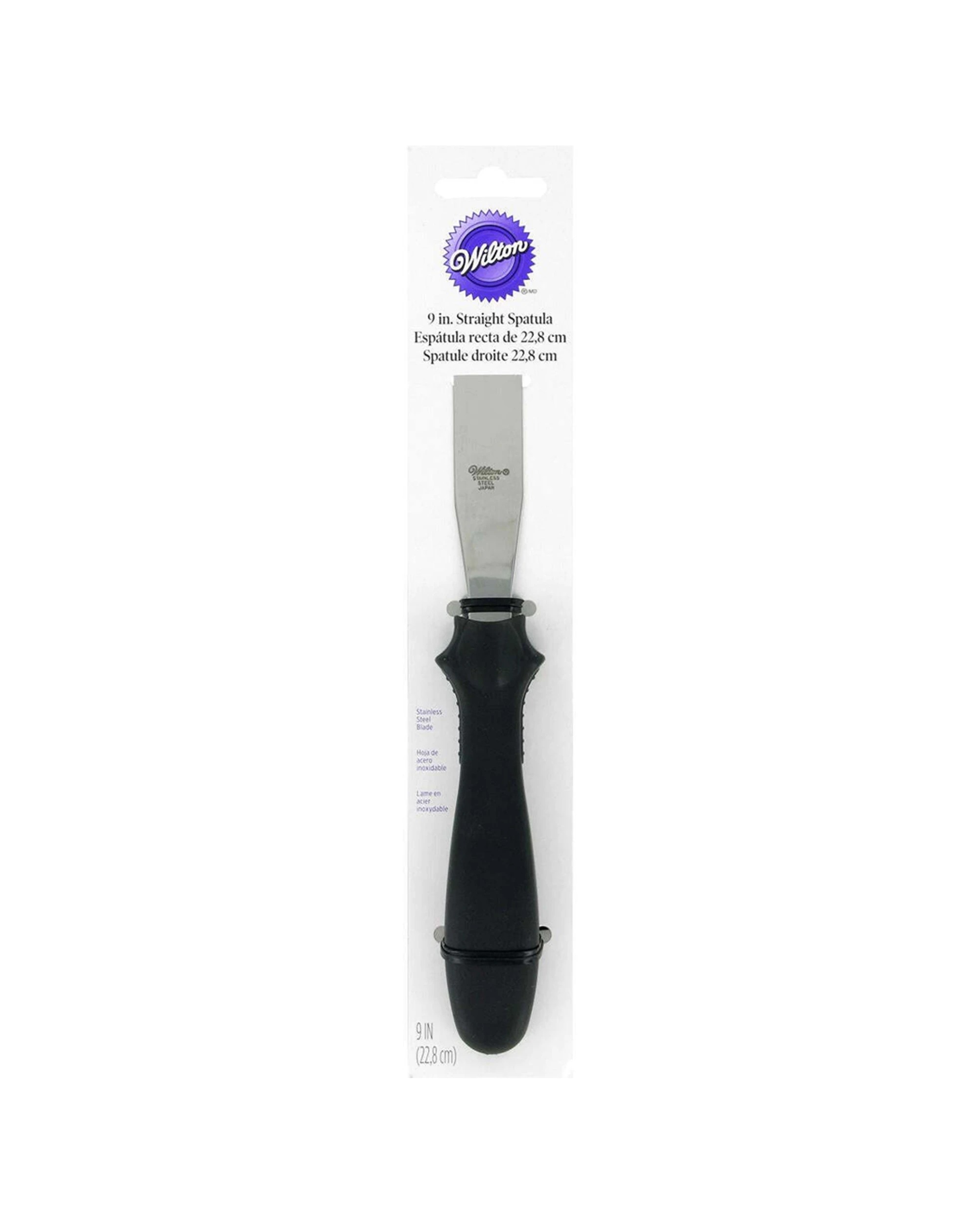 1 Wilton Stainless Steel 23cm Straight Spatula Baking Tool Comfortable Grip - Black, 1 of 1