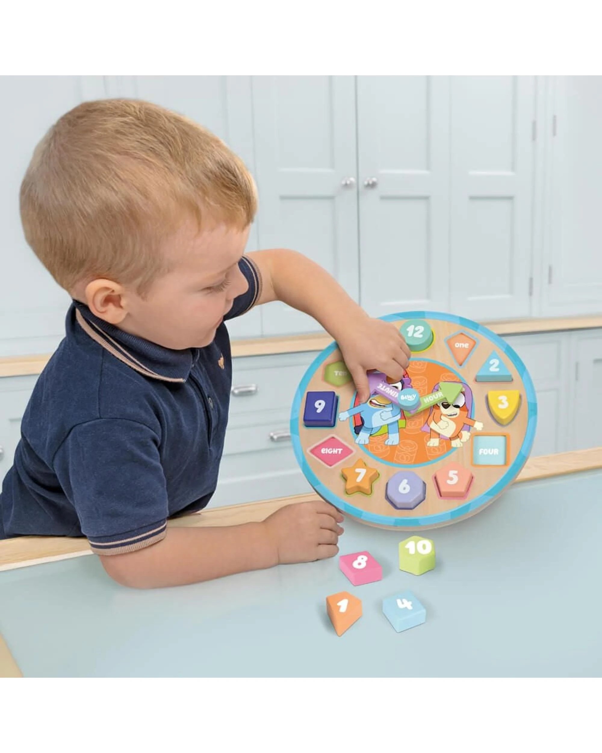 2 Bluey Wooden Puzzle Clock, 2 of 3