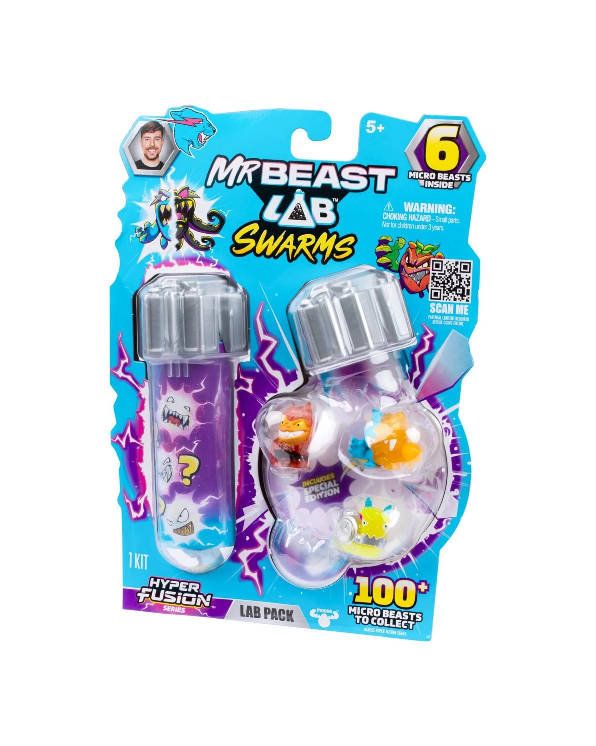 5 Moose Toys MrBeast Lab Swarms Hyper Fusion Series Lab 6 Pack Figure Assortment, 5 of 6