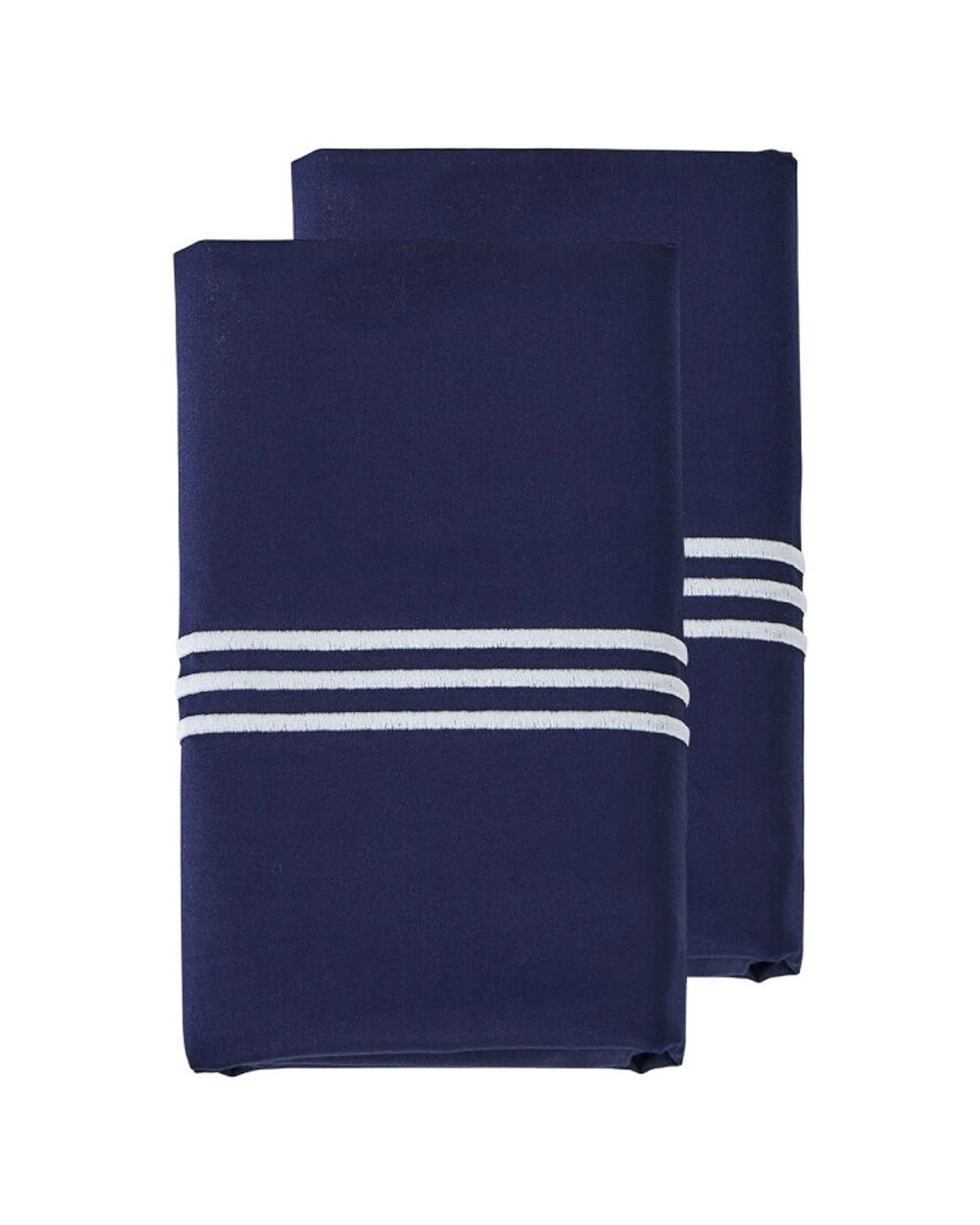 2 Grosvenor House 2x 2pc 500TC Hotel Embroidered Standard Pillowcases - Blue, 2 of 3