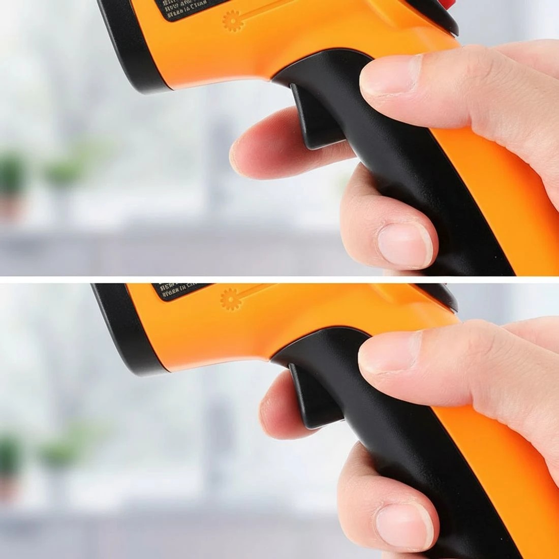 5 5-star Chef Laser Infrared Thermometer Food Digital Temperature Gun Smoker Pizza BBQ - Orange, 5 of 5