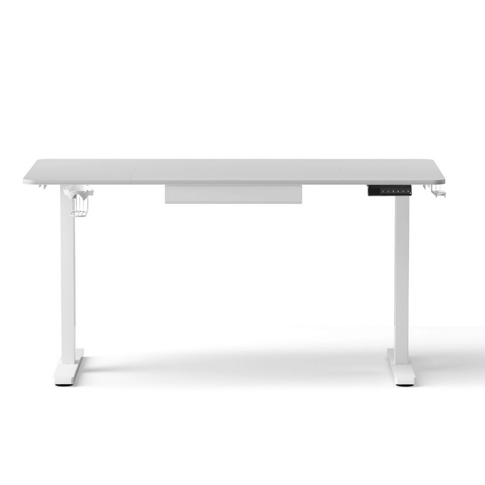 3 Artiss Electric Standing Desk 140cm Adjustable Height Motorised Home Office Desk Drawer - White, 3 of 8