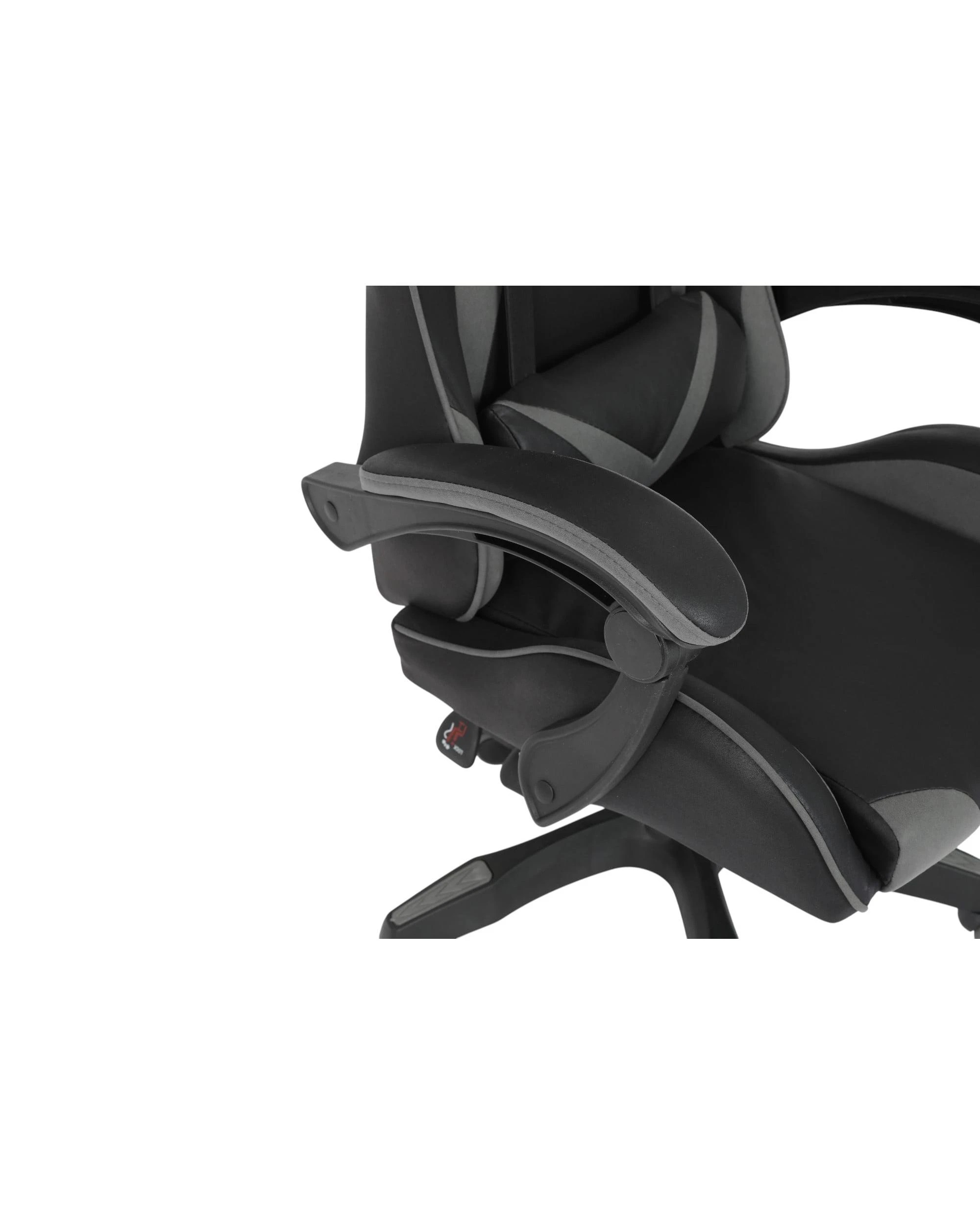 10 Playmax Fabric Gaming Chair - Grey and Black - Multi, 10 of 10