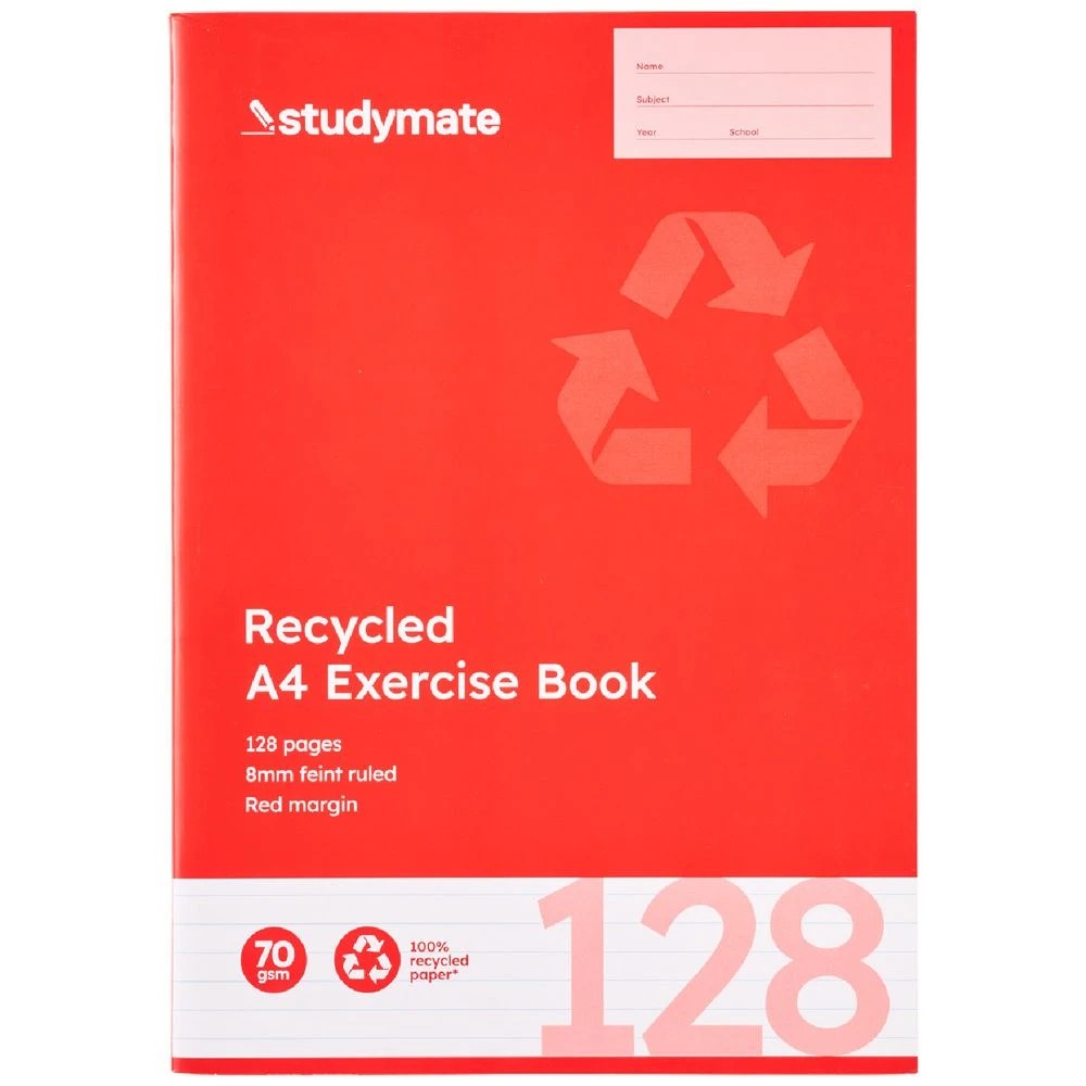 2 Studymate A4 70gsm 8mm Ruled Exercise Book 128 Page, 2 of 4