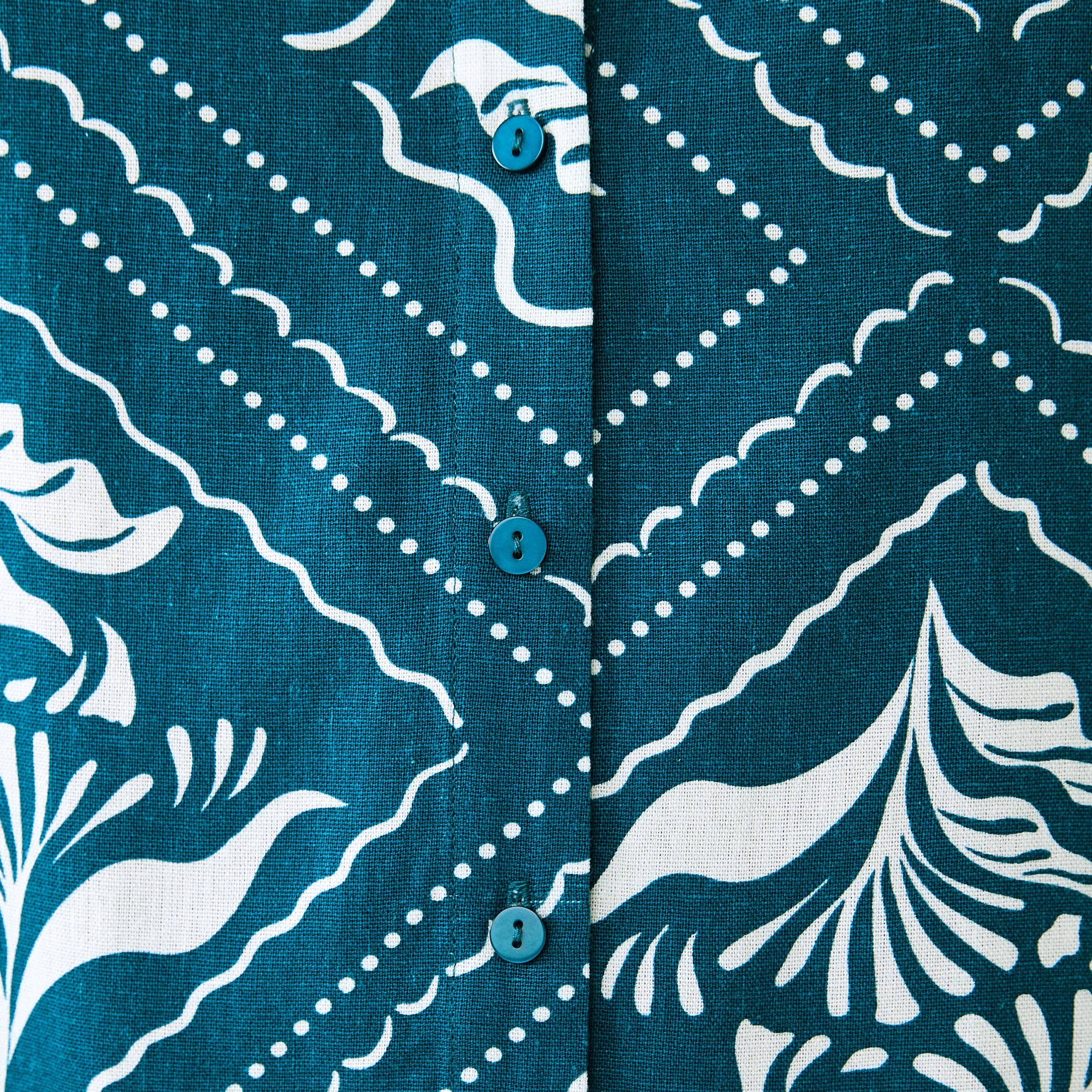 6 Curve Short Sleeve Resort Shirt Palm Tile, 6 of 7