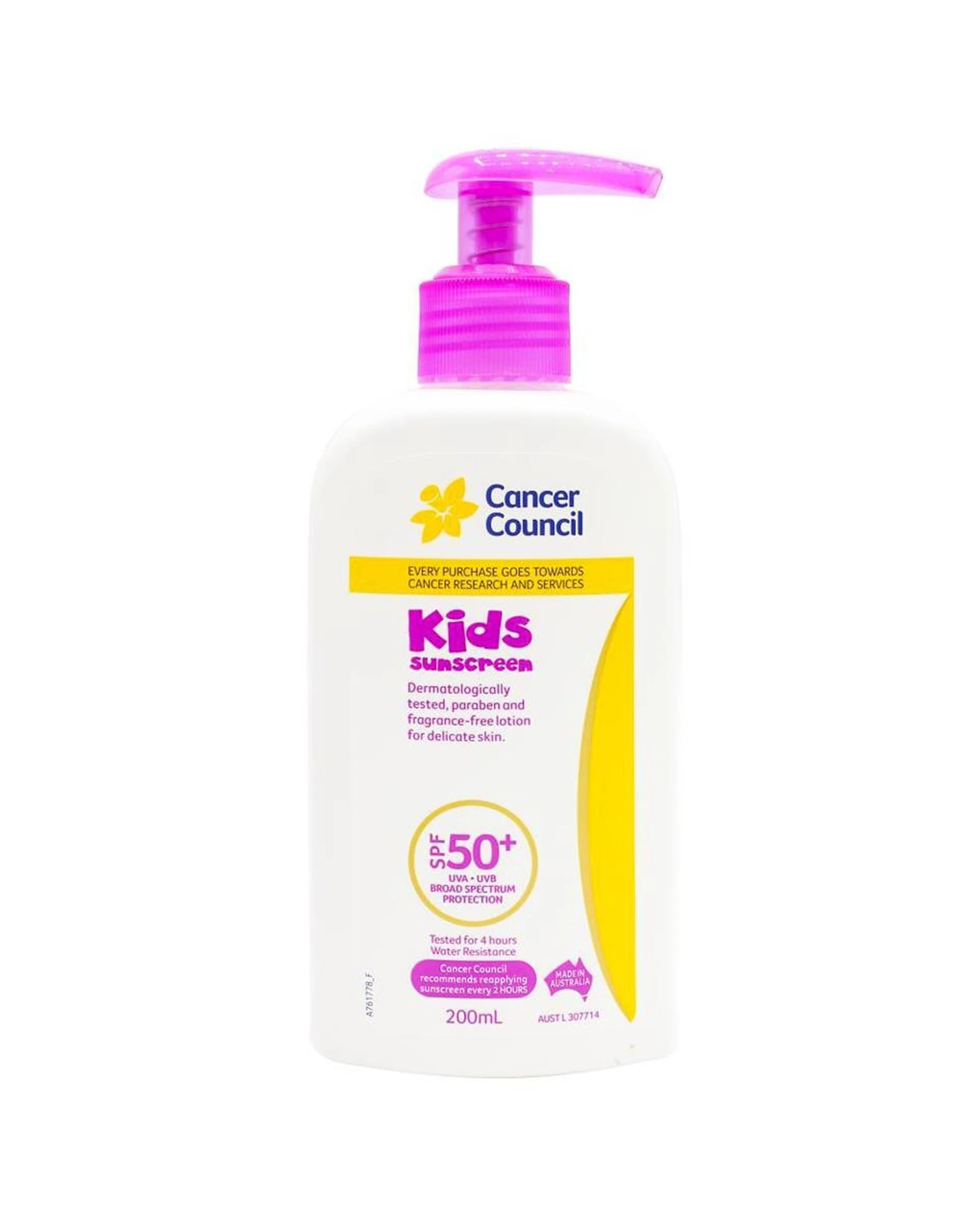 2 Cancer Council 4PK Kids Sunscreen SPF50+ Body Lotion 200ml - Multi, 2 of 4