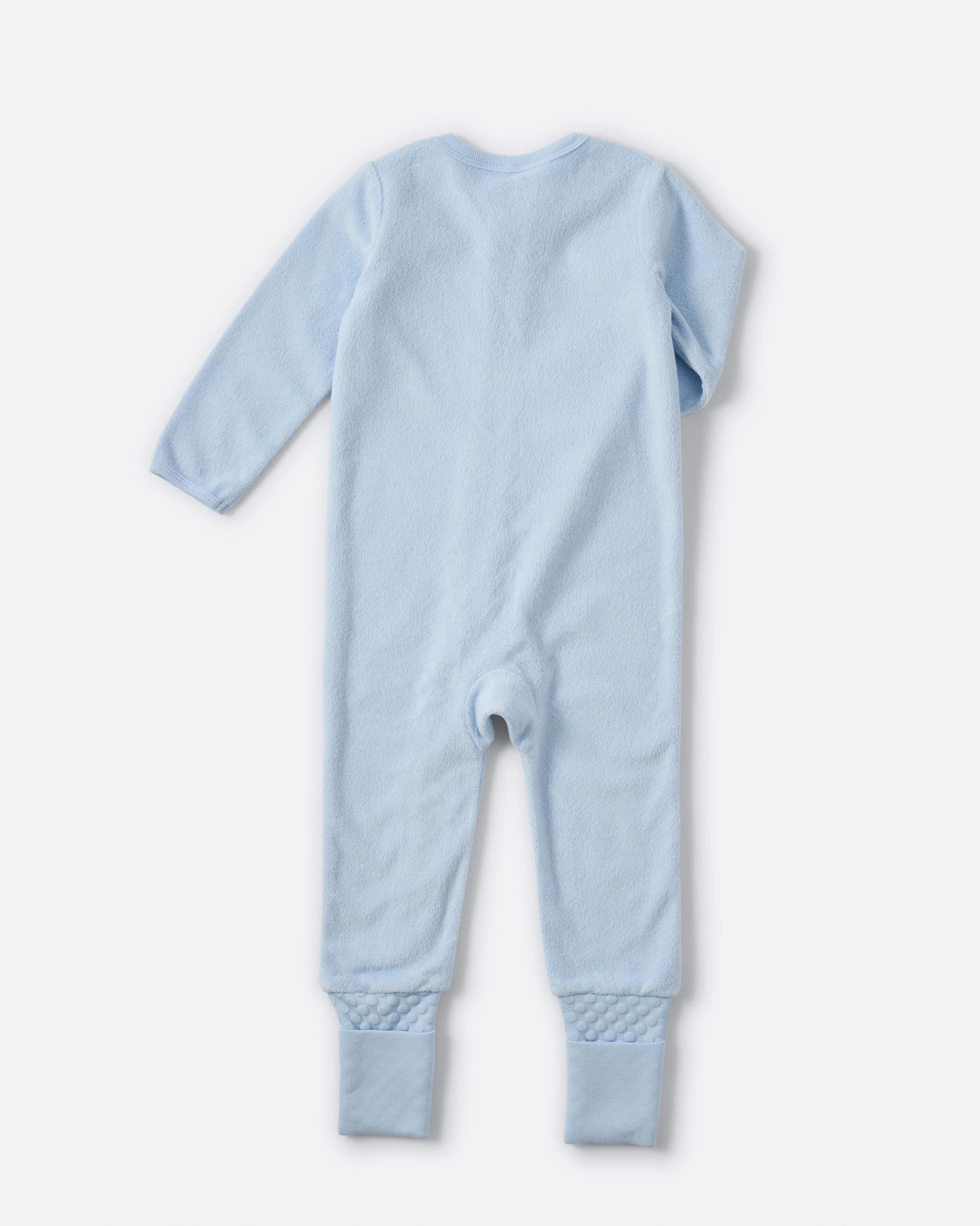2 Australian Cotton Teddy Coverall Blu Bear, 2 of 4