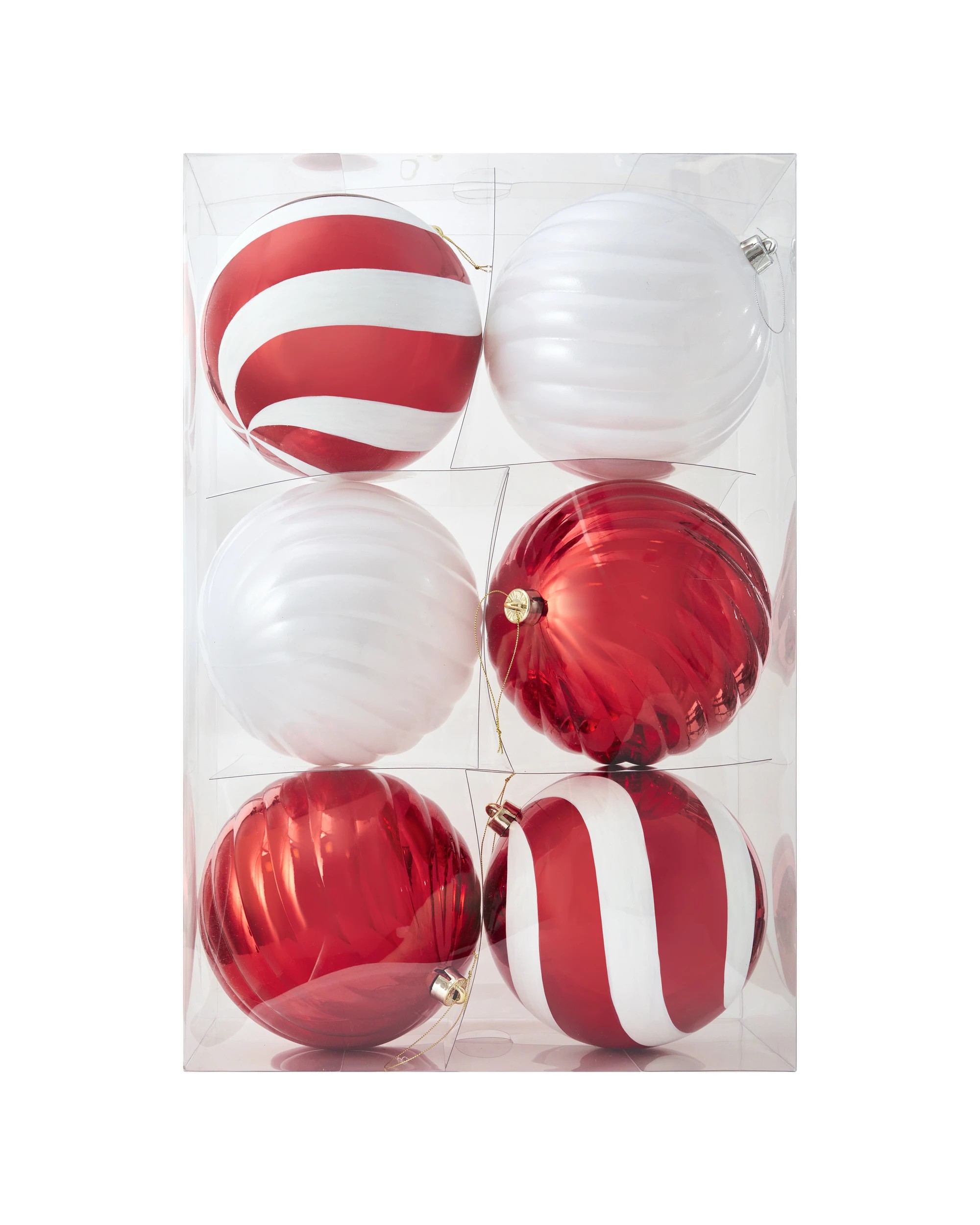 1 6 Pack 20cm Candy Cane Baubles, 1 of 7