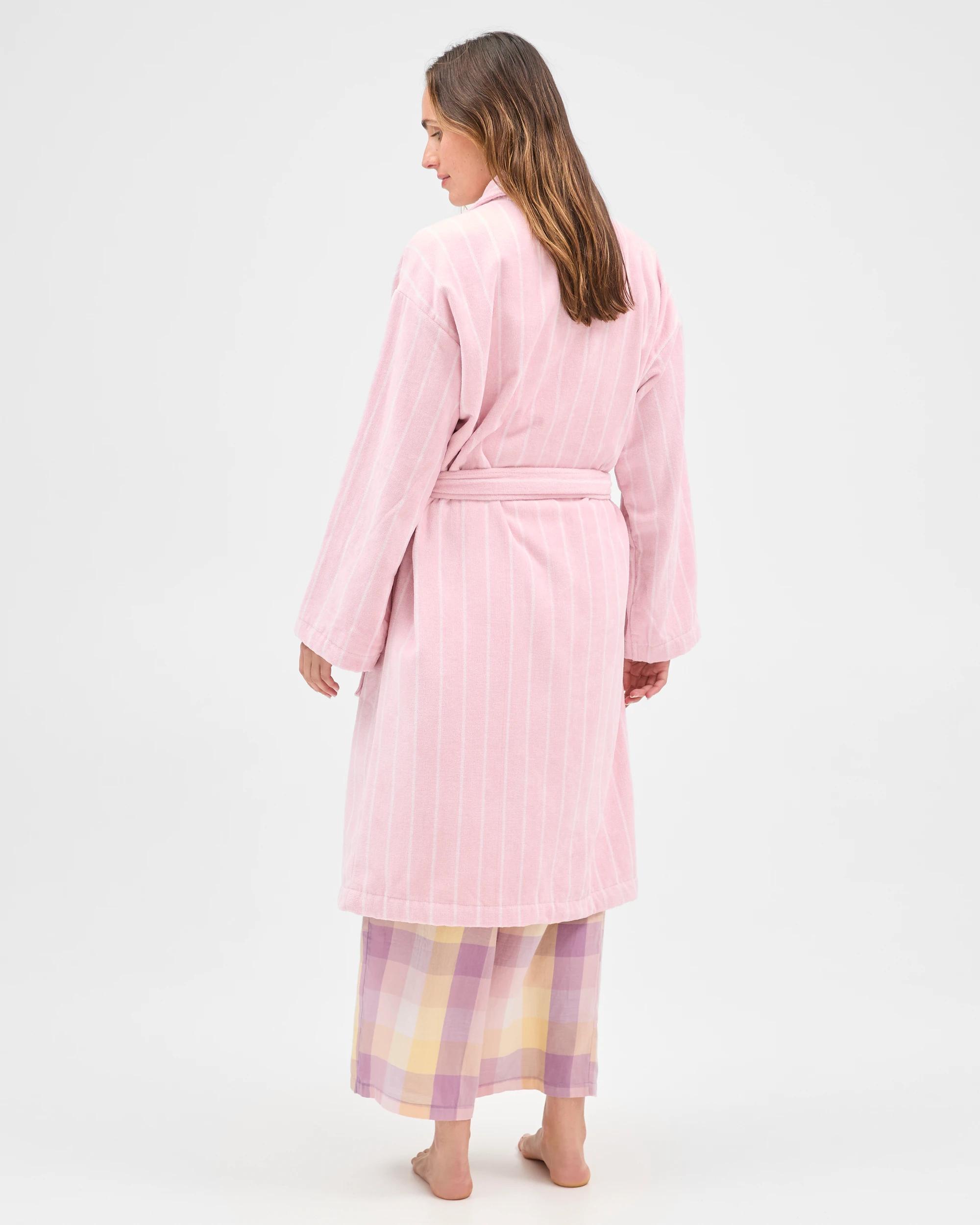 7 Target Woman Australian Cotton Towelling Robe PINK STRIPE, 7 of 7