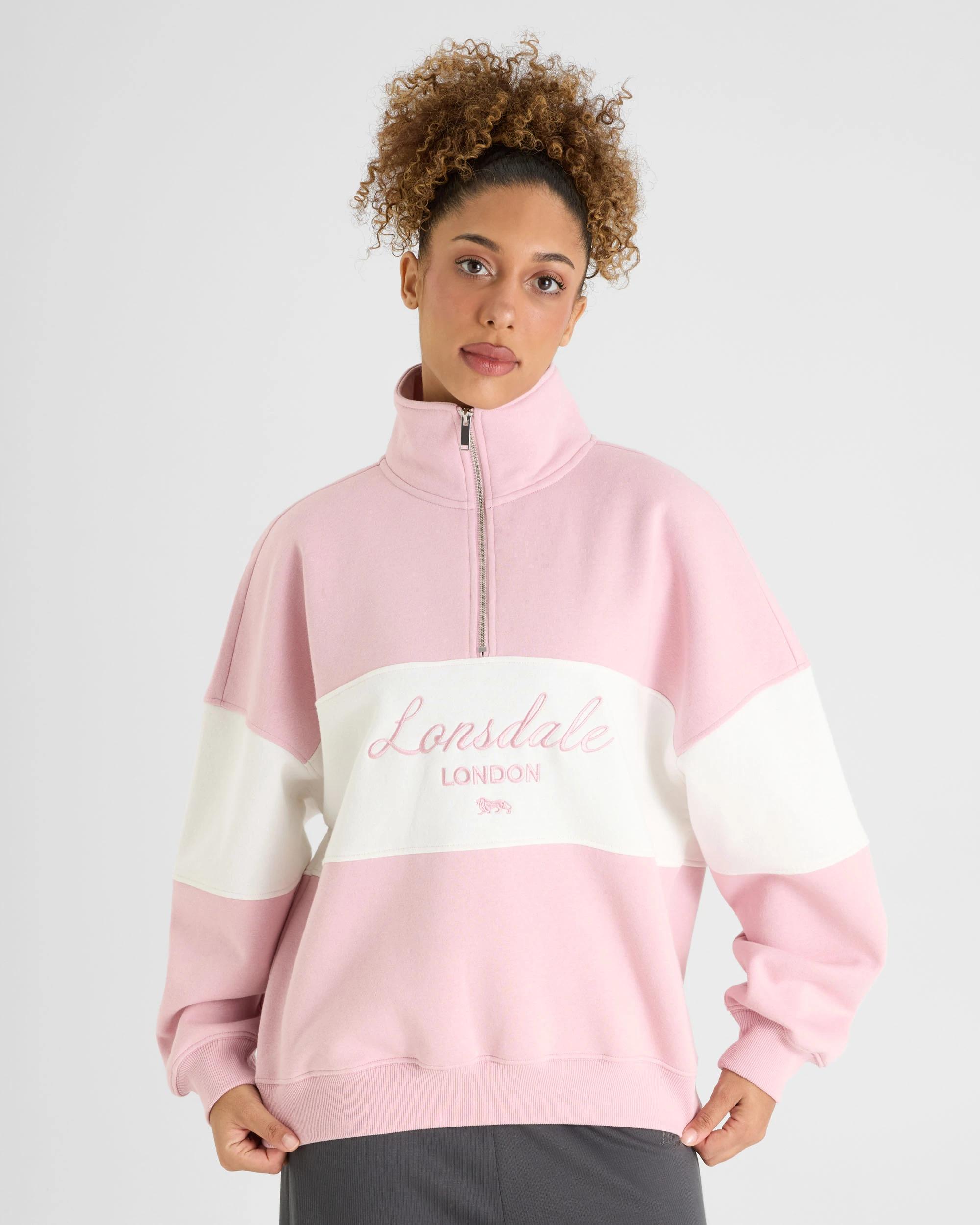 Lonsdale London Quarter Zip Crew Neck Jumper - Kmart