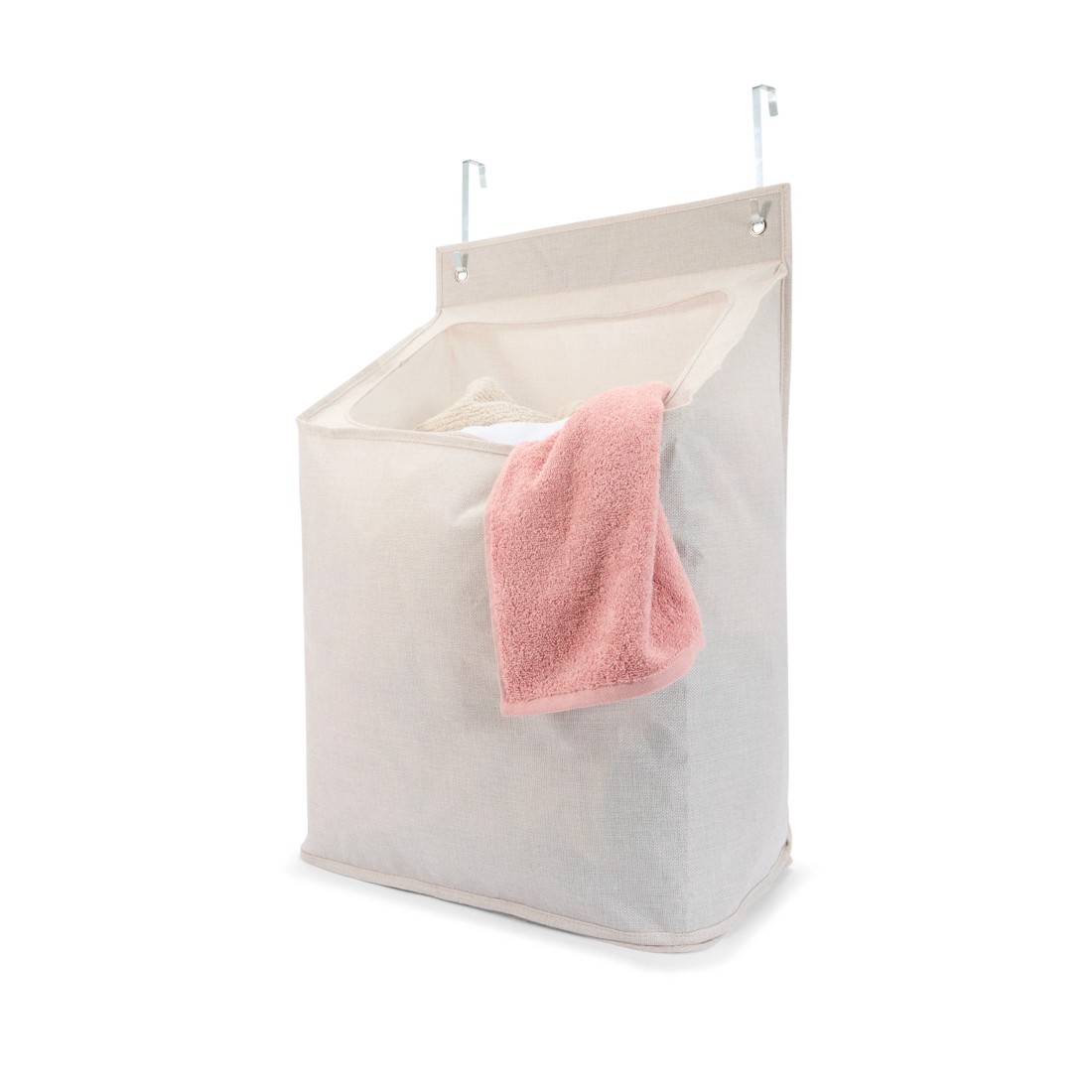 3 Linen Look Hanging Laundry Bag, 3 of 10