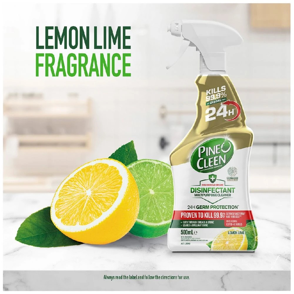 3 Pine O Cleen 24H Protection Disinfectant Lemon Lime 500mL, 3 of 4