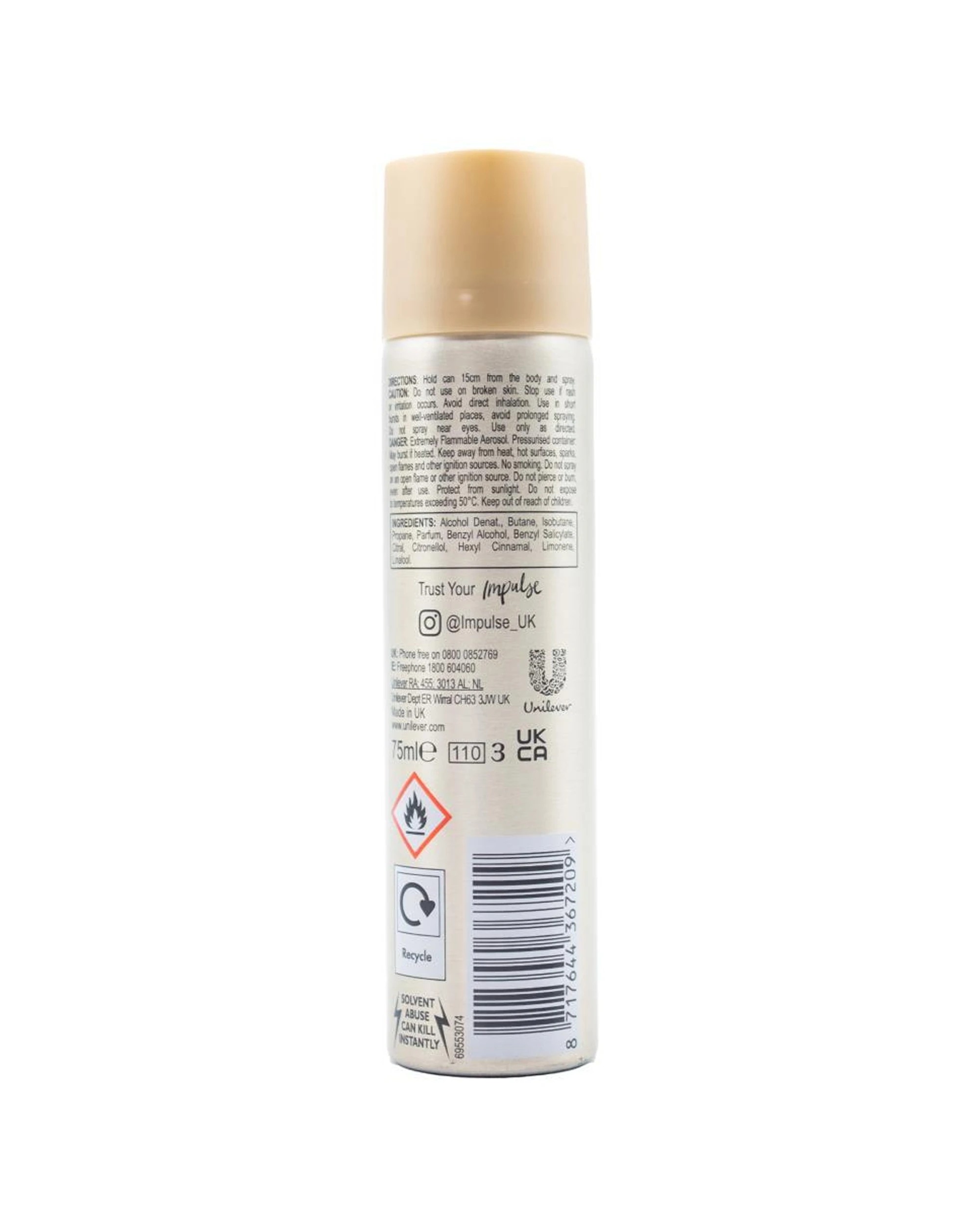 2 Impulse Body Spray True Love Inspired By Rose And Coconut Fragrance 75ml - Multi, 2 of 2