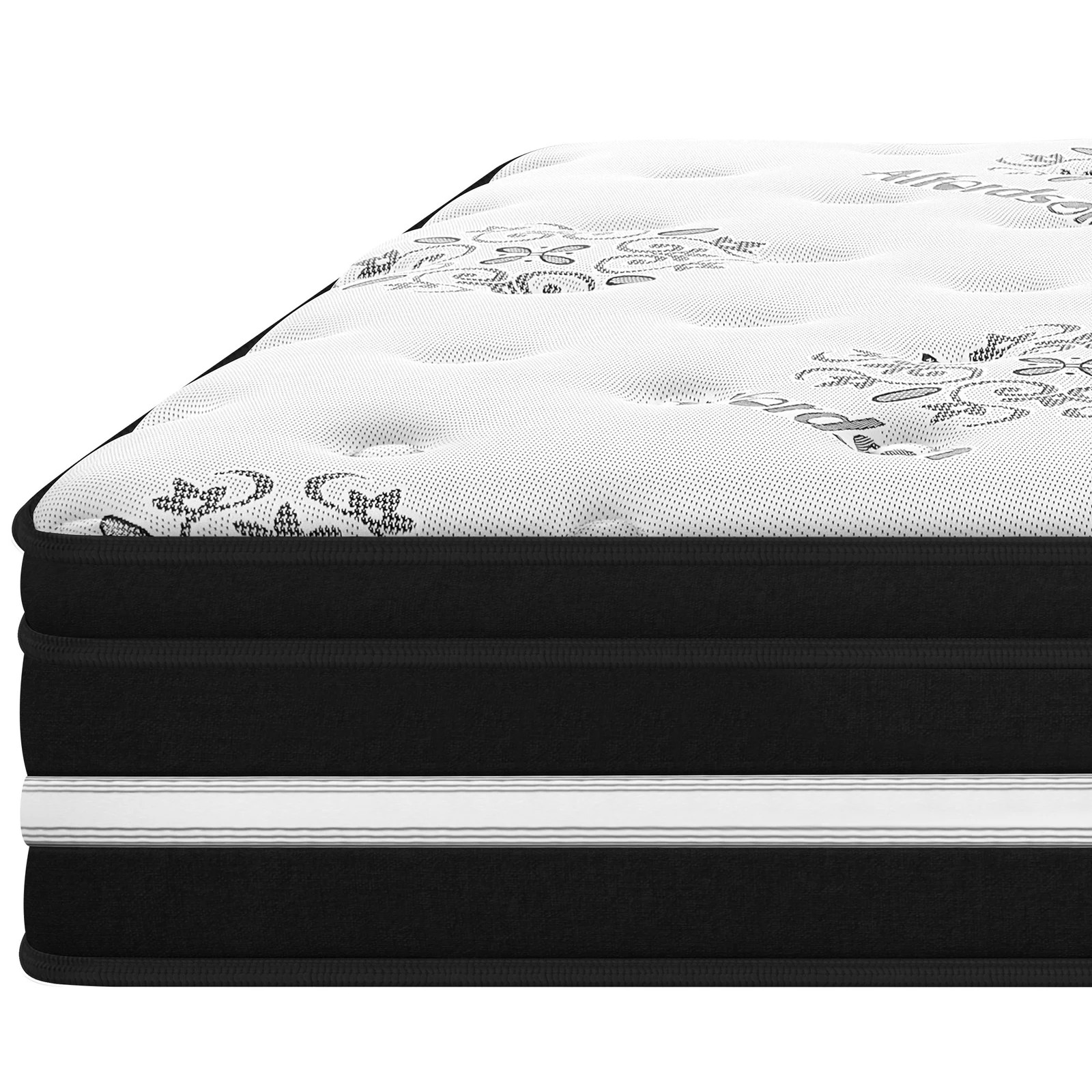 3 Alfordson Mattress 22CM  EuroTop Bonnell Spring Medium Firm Foam - King Single Bed, 3 of 9