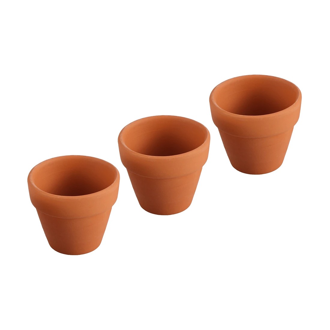 3 3 Pack Mini Terracotta Pots, 3 of 3