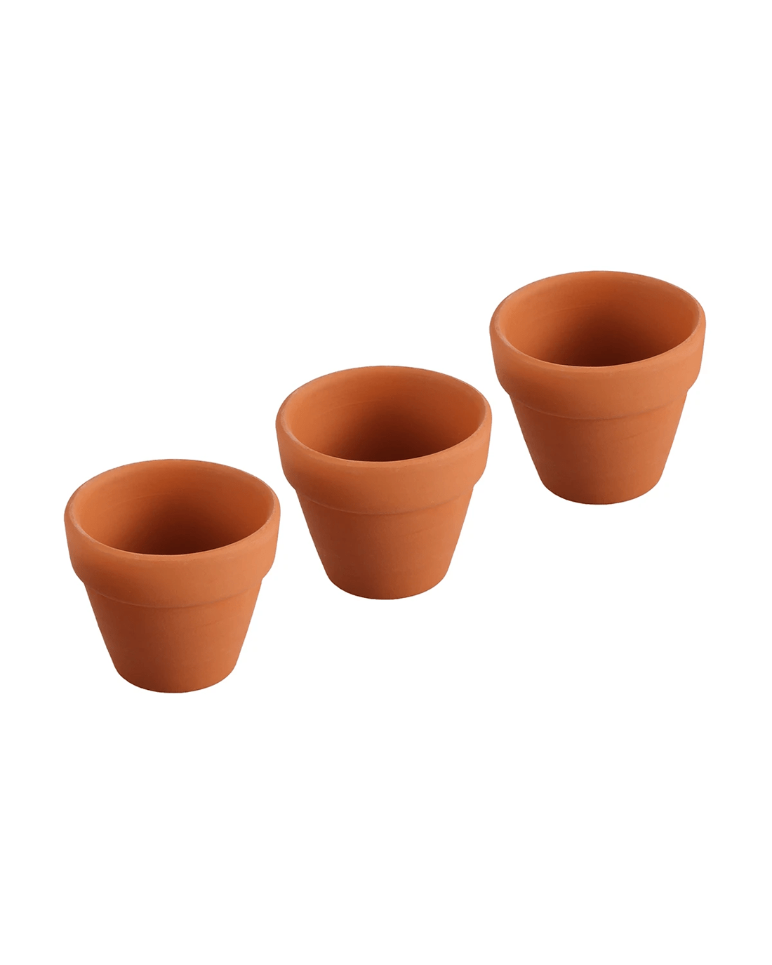 3 3 Pack Mini Terracotta Pots, 3 of 3