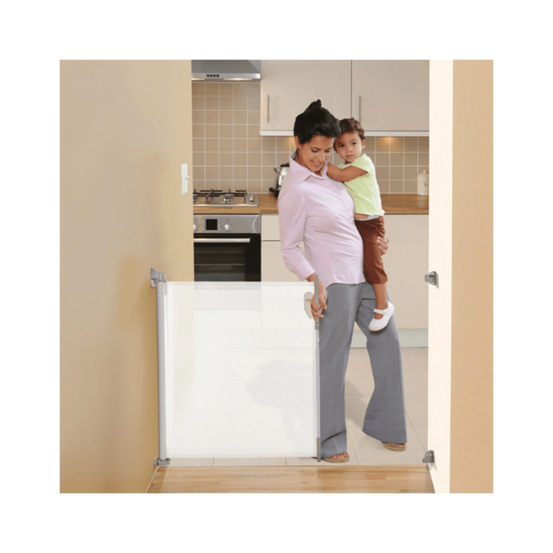 3 Dreambaby Retractable Safety Gate Indoor Outdoor For Children And Pets.
 - White, 3 of 6