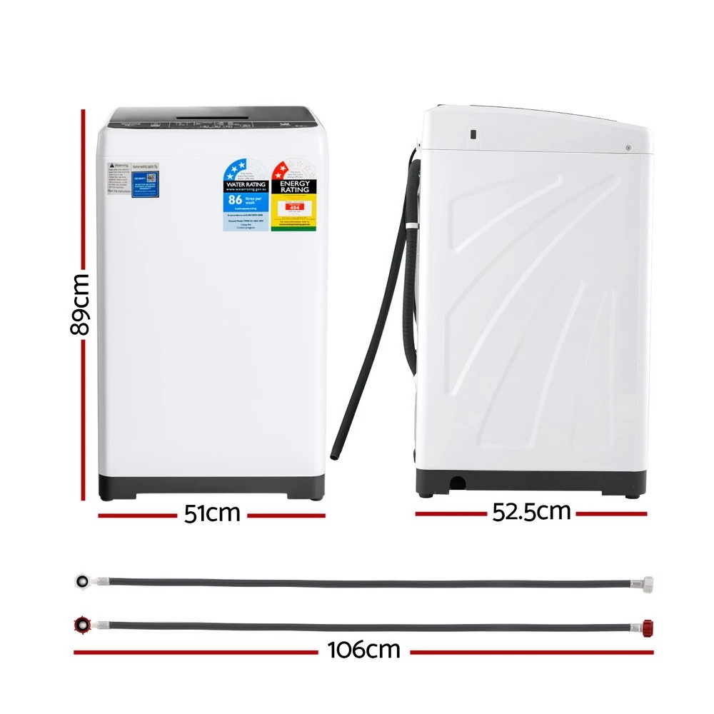 2 Devanti 6kg Top Load Washing Machine - White, 2 of 6