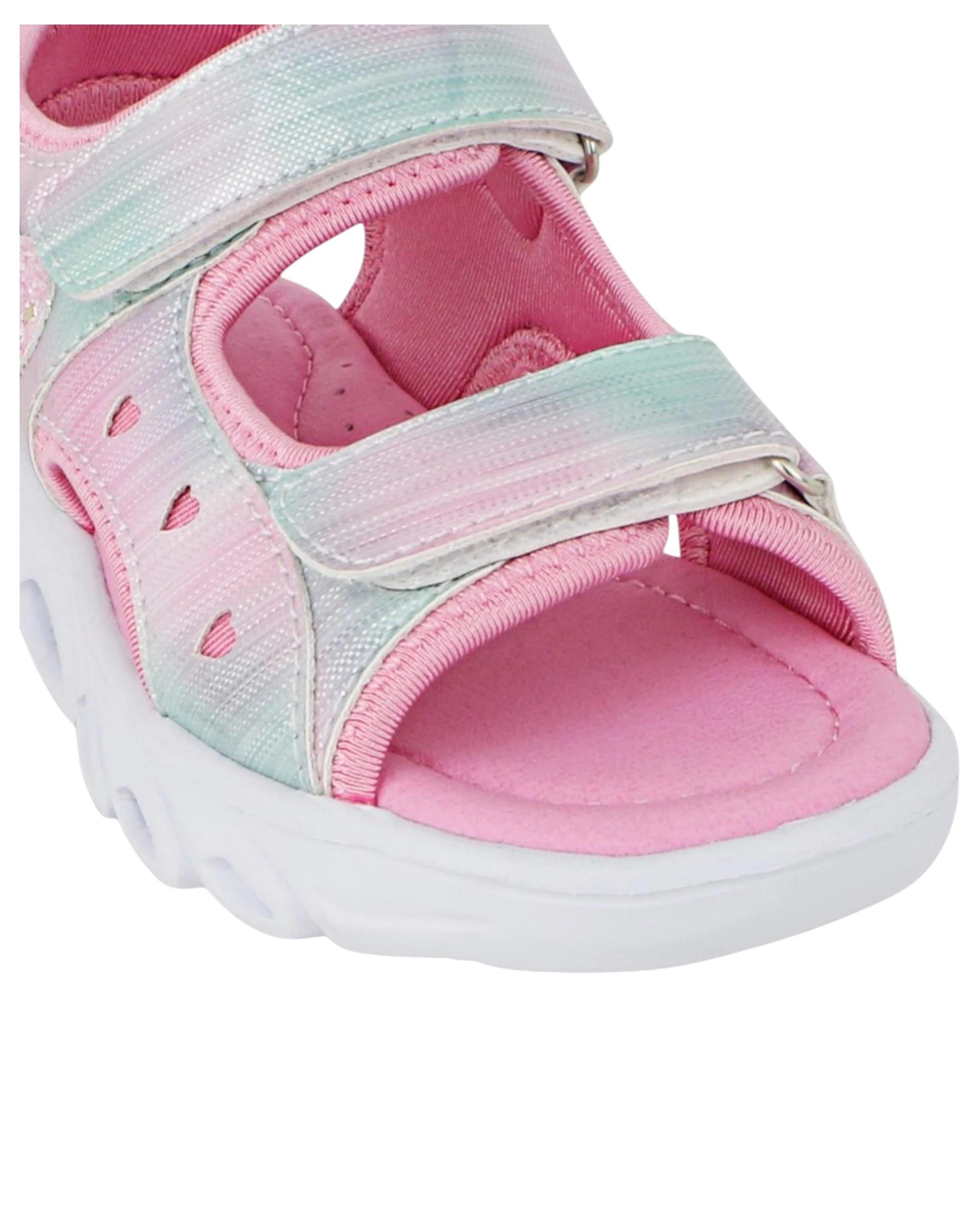 3 Lightning Bolt Kids Girls Nettie Strap Sandals PINK MULTI, 3 of 3