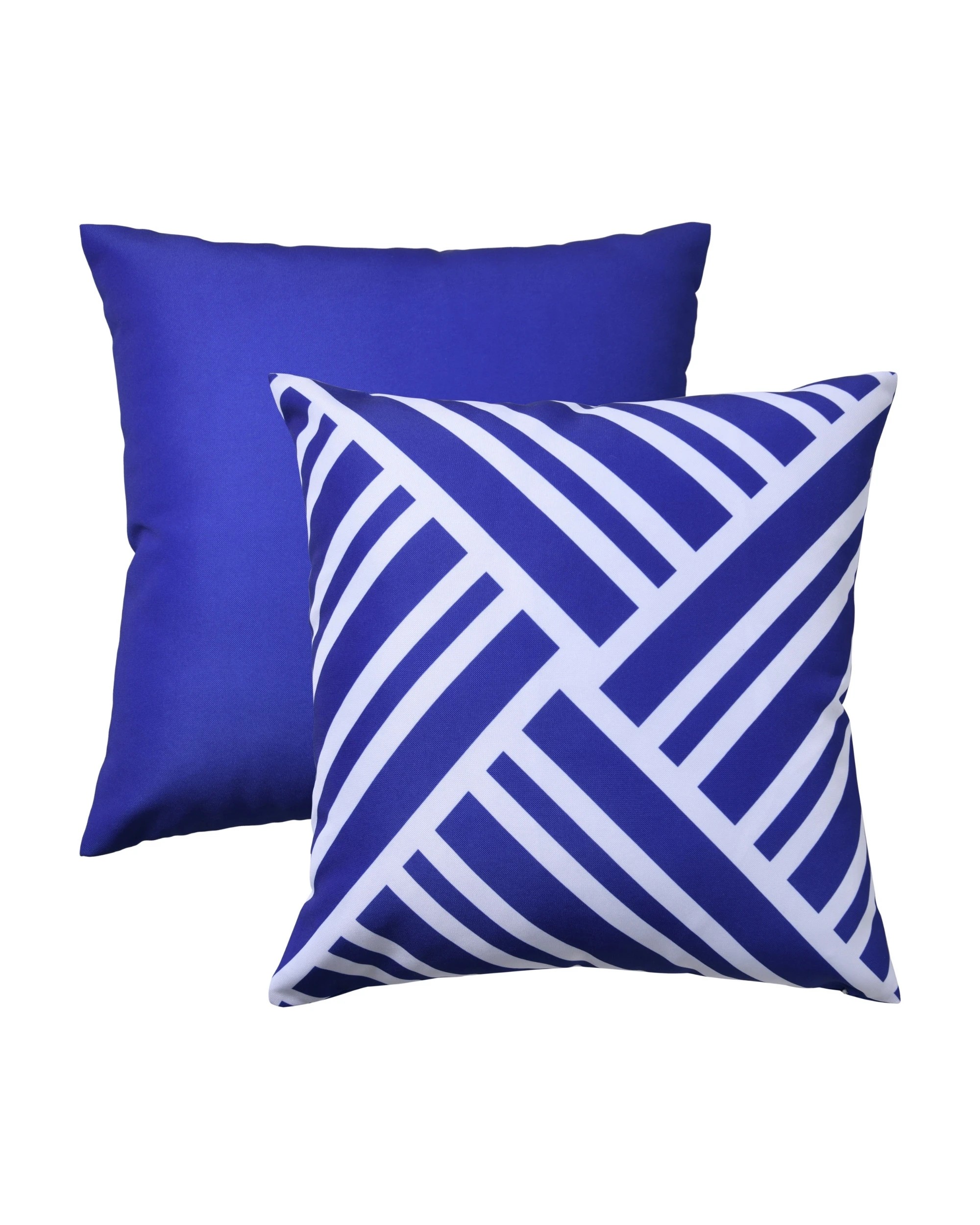 5 Vibes Sol Stripes Printed Outdoor Cushion 50x50cm - Blue, 5 of 8
