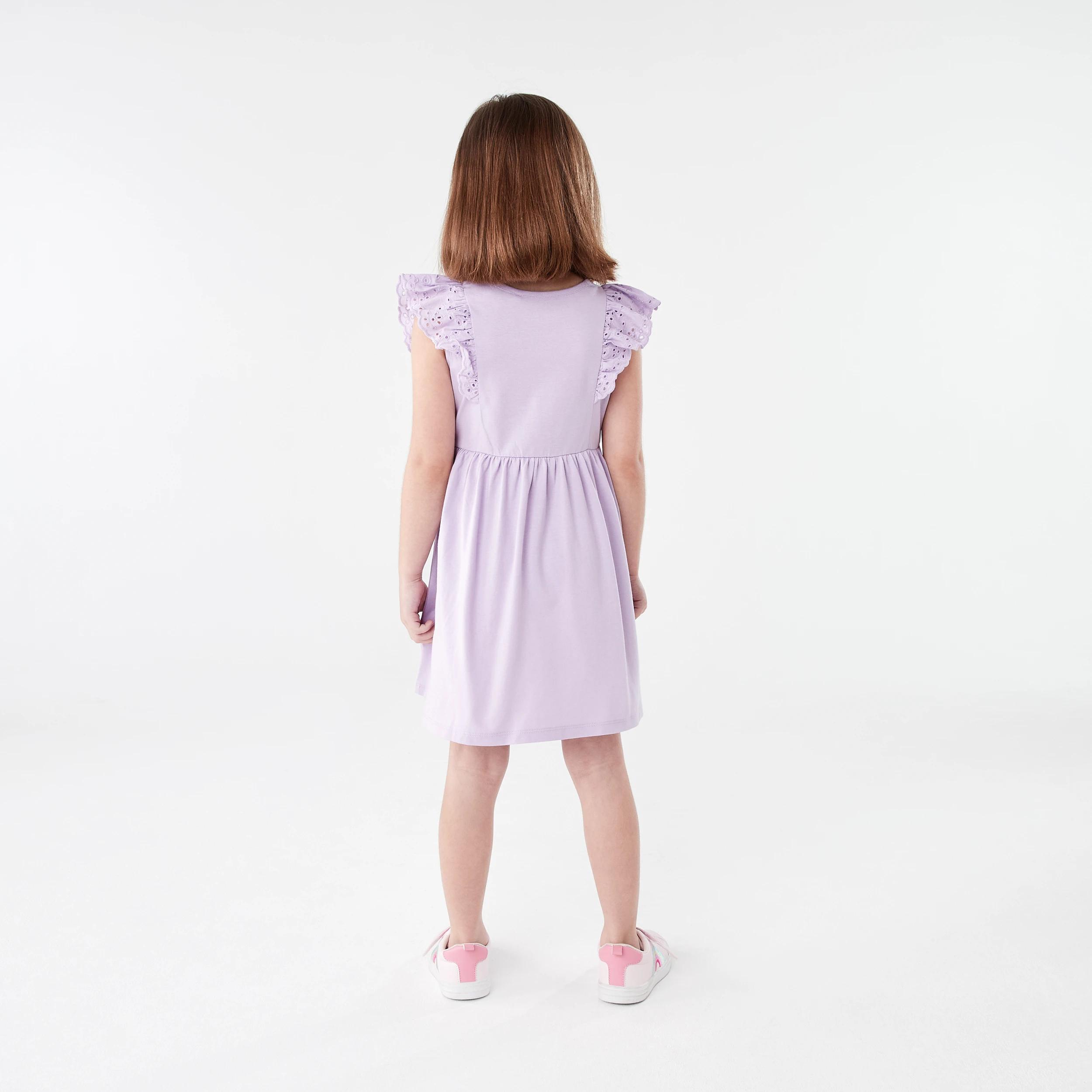 7 Frill Sleeve Dress PASTEL LILAC, 7 of 7