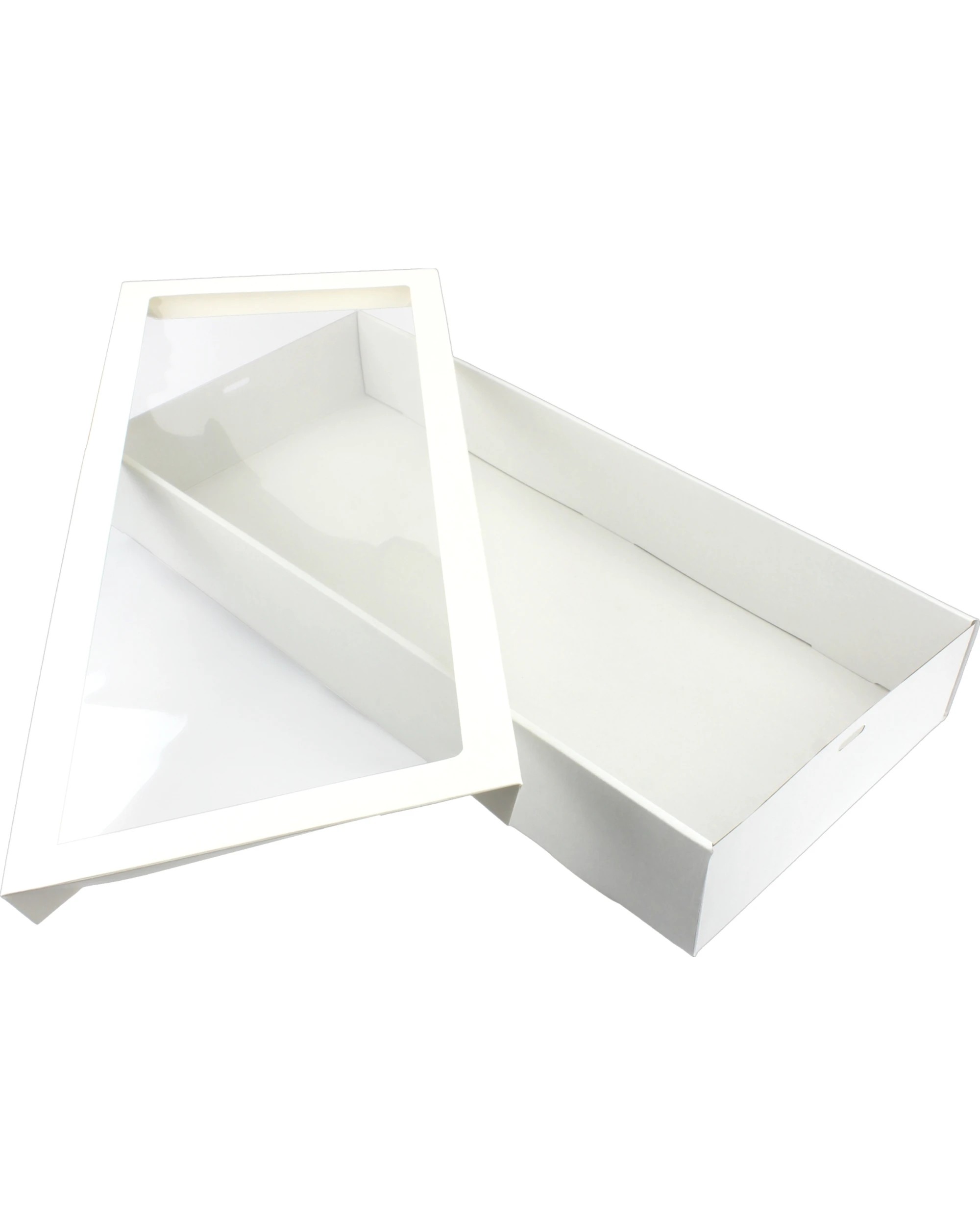 2 Alpen Eco White Grazing Boxes with Lids 56cm x 25.5cm x 8cm Pack of 2 - White, 2 of 4
