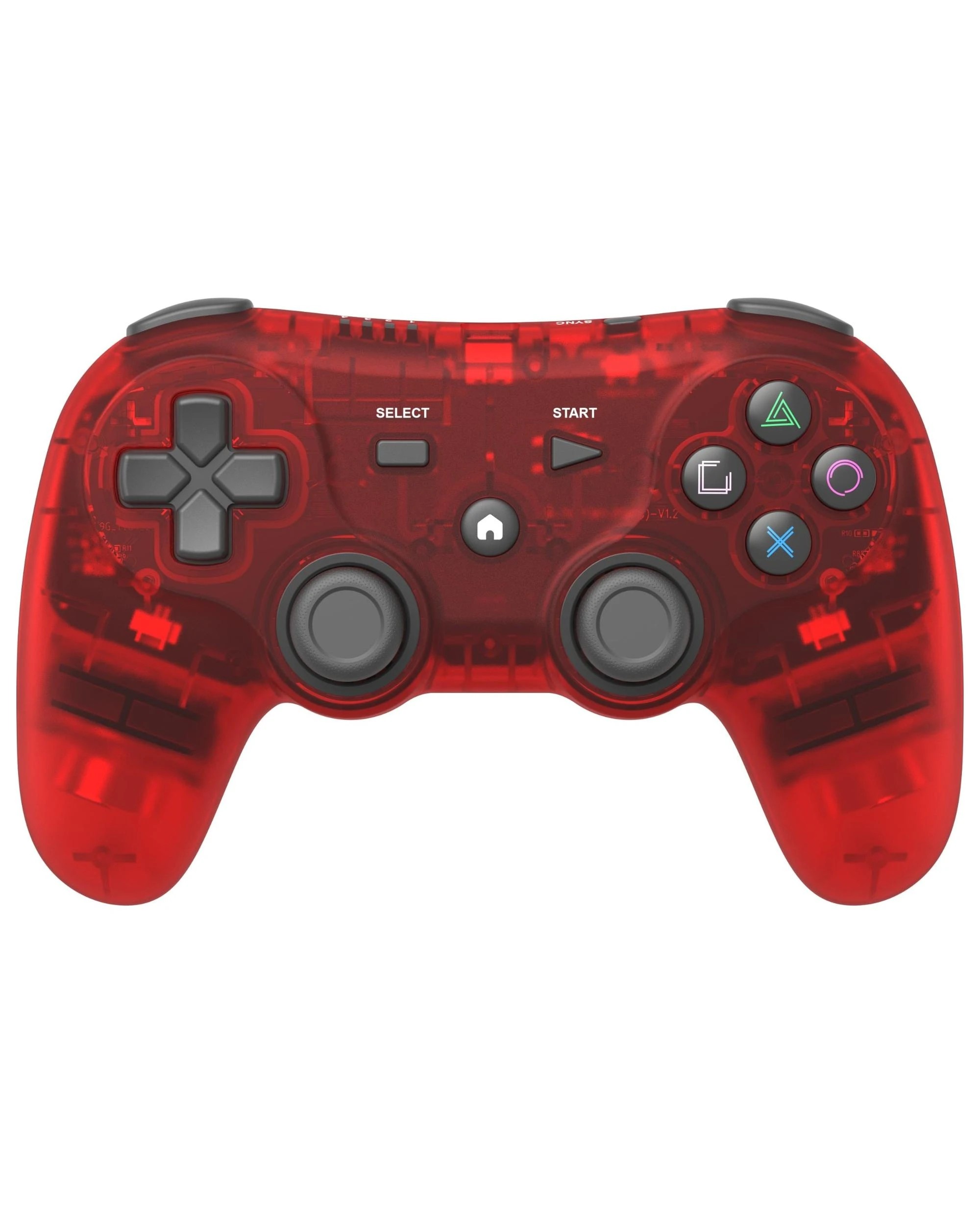 1 Retro-Fighters Defender Pro Series Retro Wireless Controller for PS1, PS2, PS3, PS Classic, Switch and PC - Red, 1 of 10