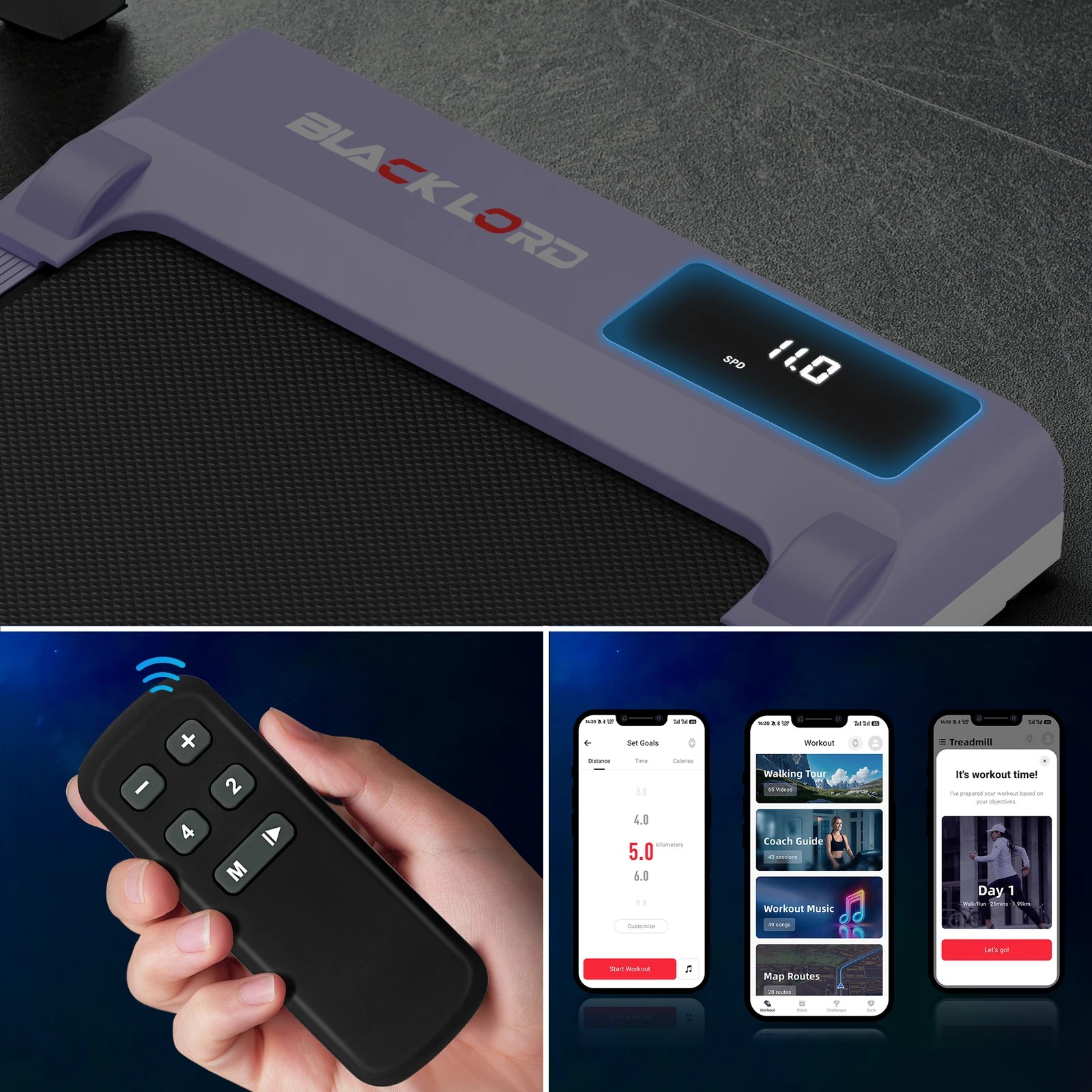 7 Black Lord Treadmill Electric Walking Pad Under Desk Home Gym Fitness Incline - Purple, 7 of 10