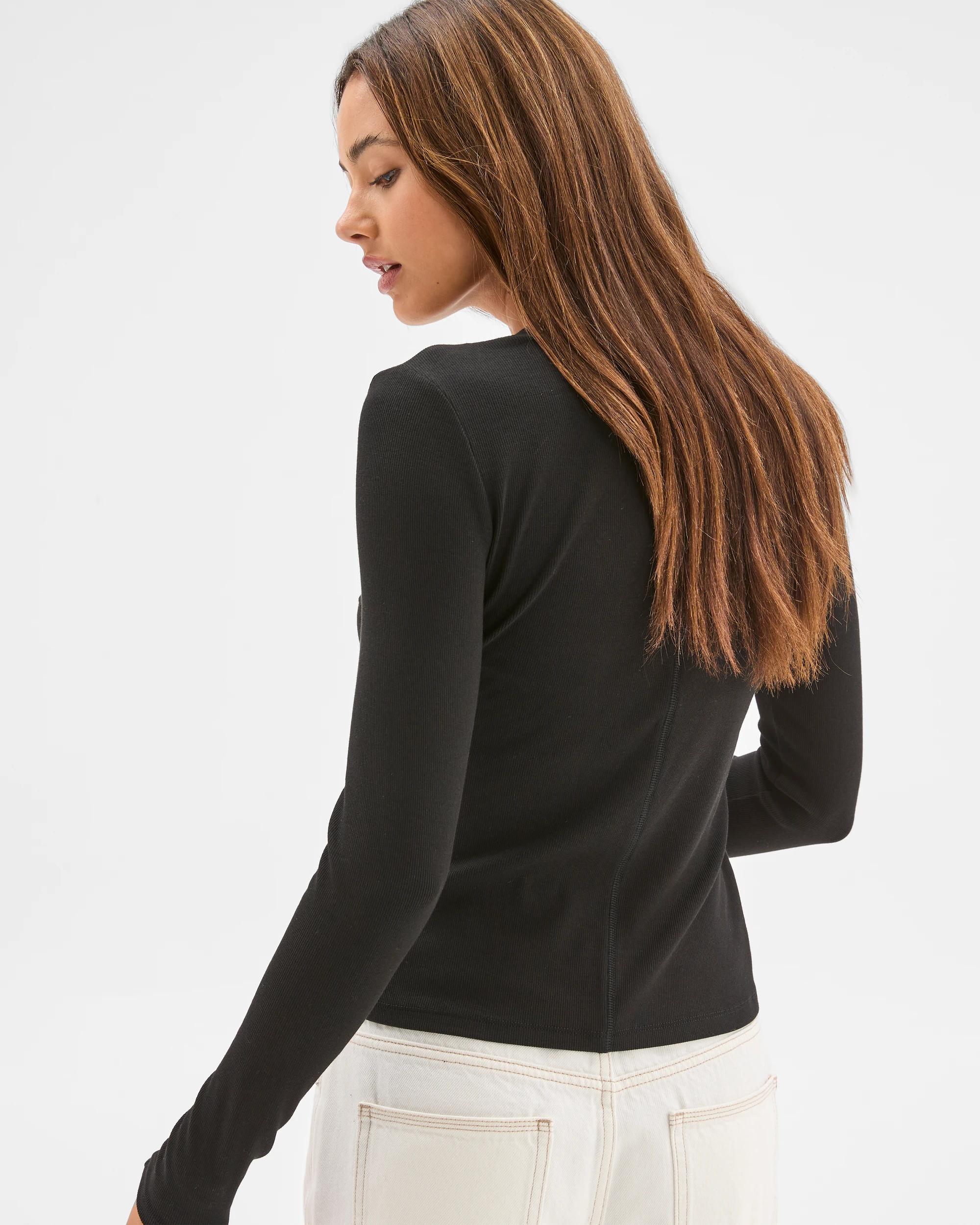 5 Lily Loves Scoop Neck Long Sleeve Top BLACK, 5 of 5