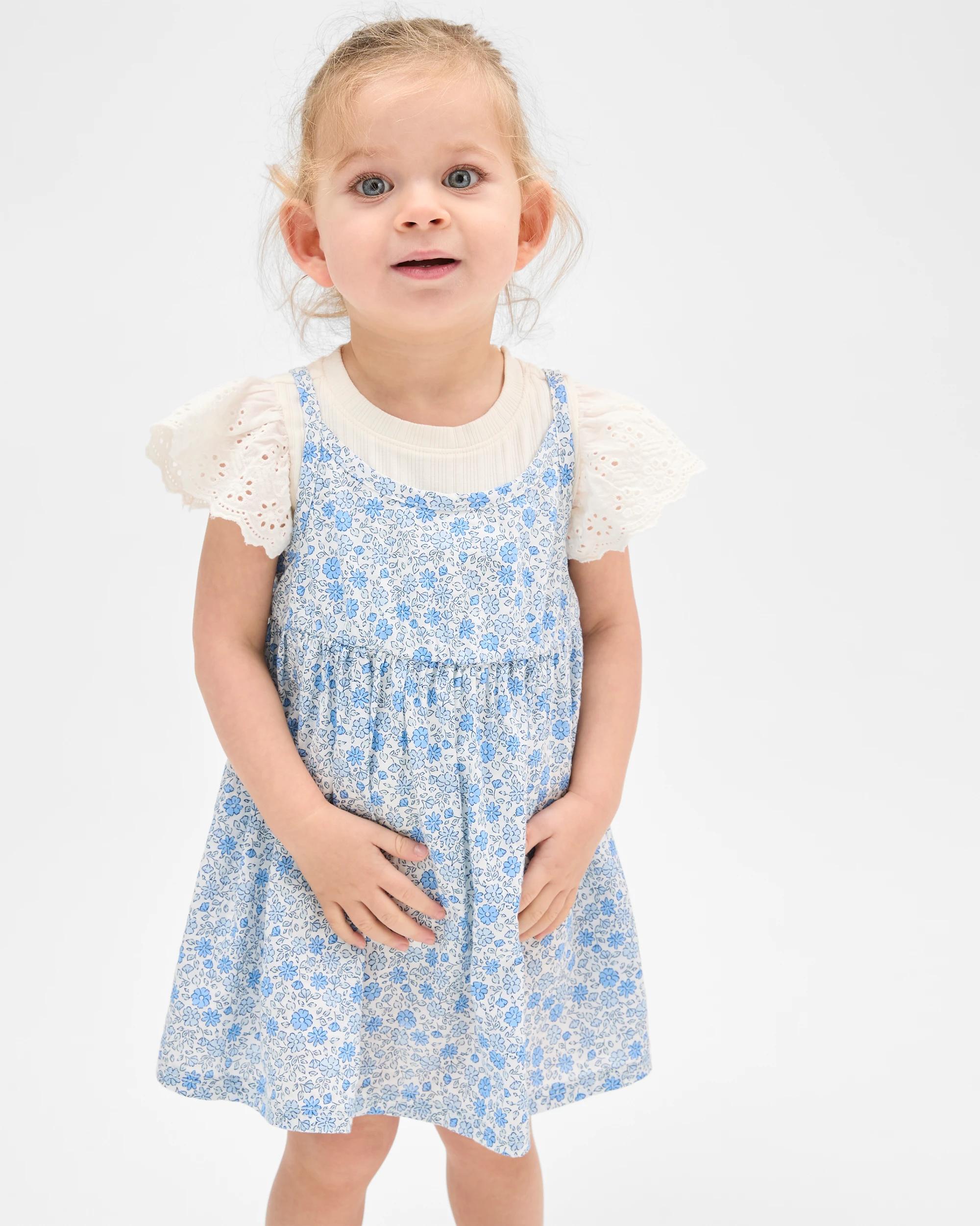 2 Target Baby Dress and Bodysuit 2 Piece Set BLUE CLOUD DANCER, 2 of 5