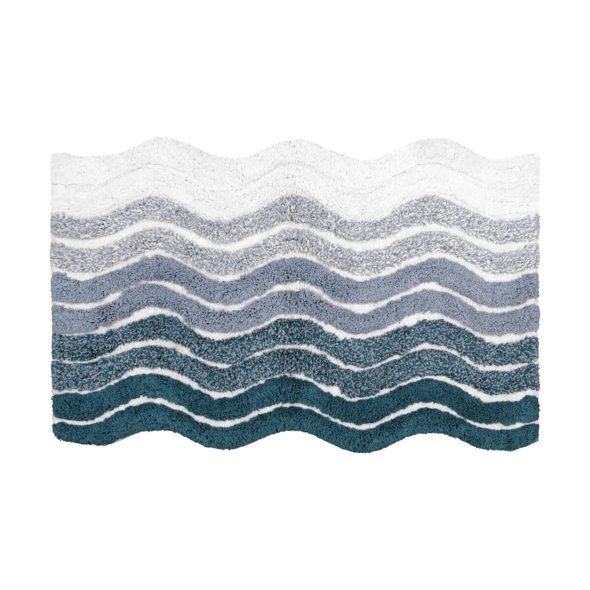1 Blue Waves Bath Mat, 1 of 5