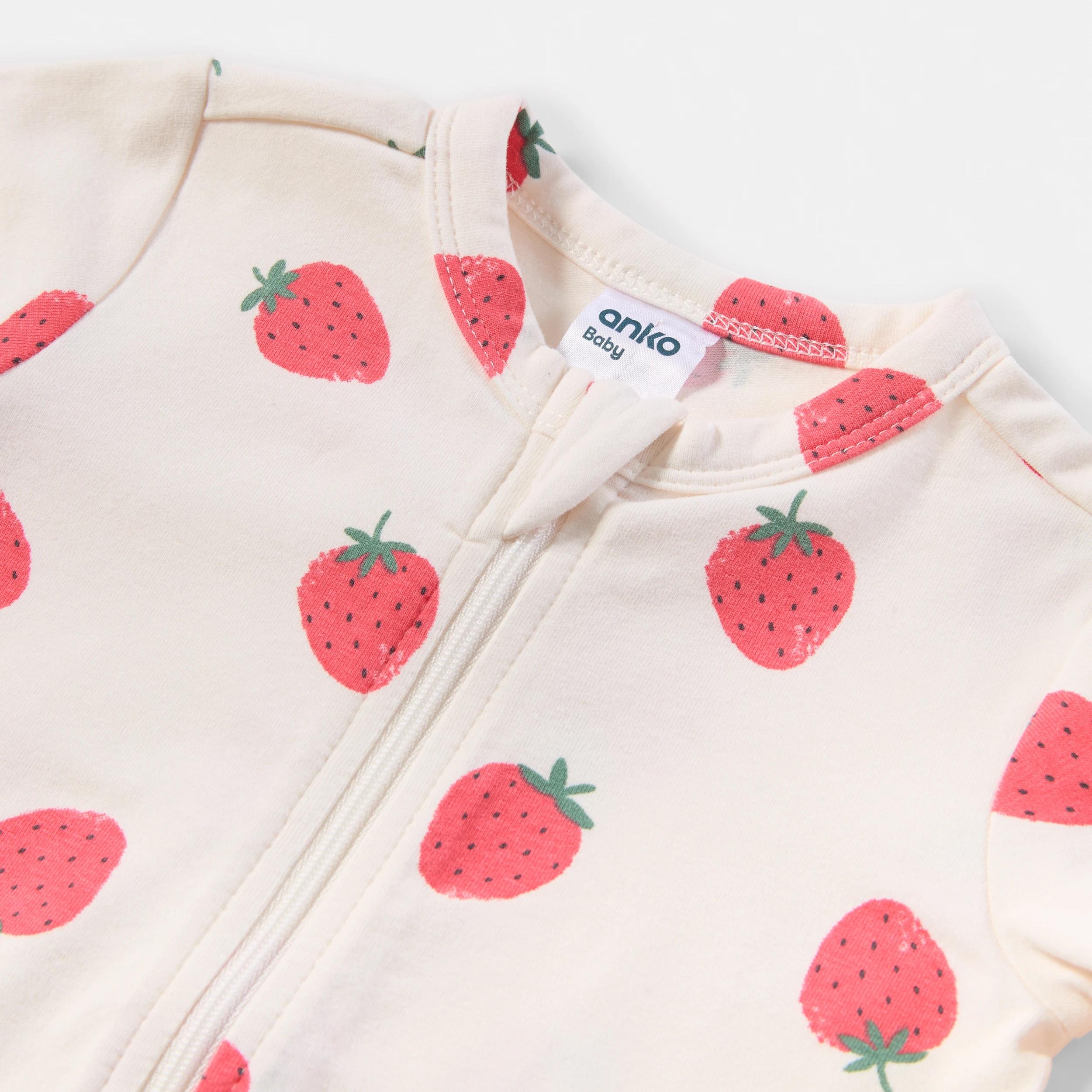 3 Turn Cuff Coverall CREAM STRAWBERRY, 3 of 3