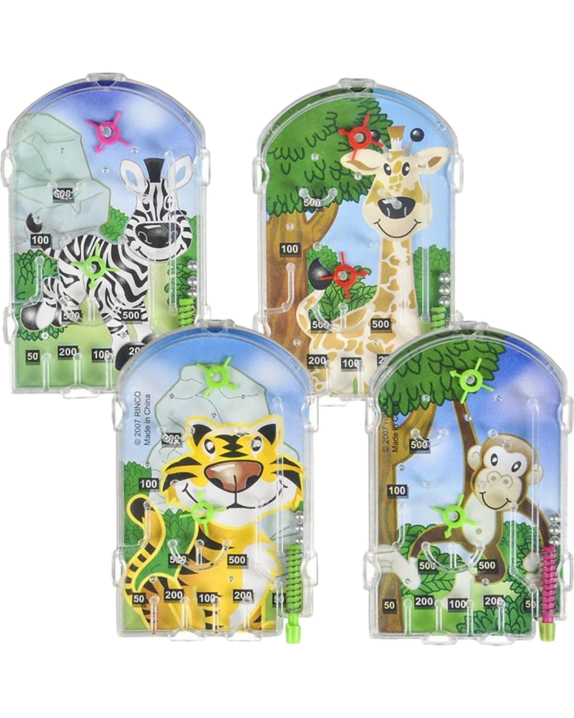 1 Partyrama Zoo Animal Pinball Games Pack of 12, 1 of 2