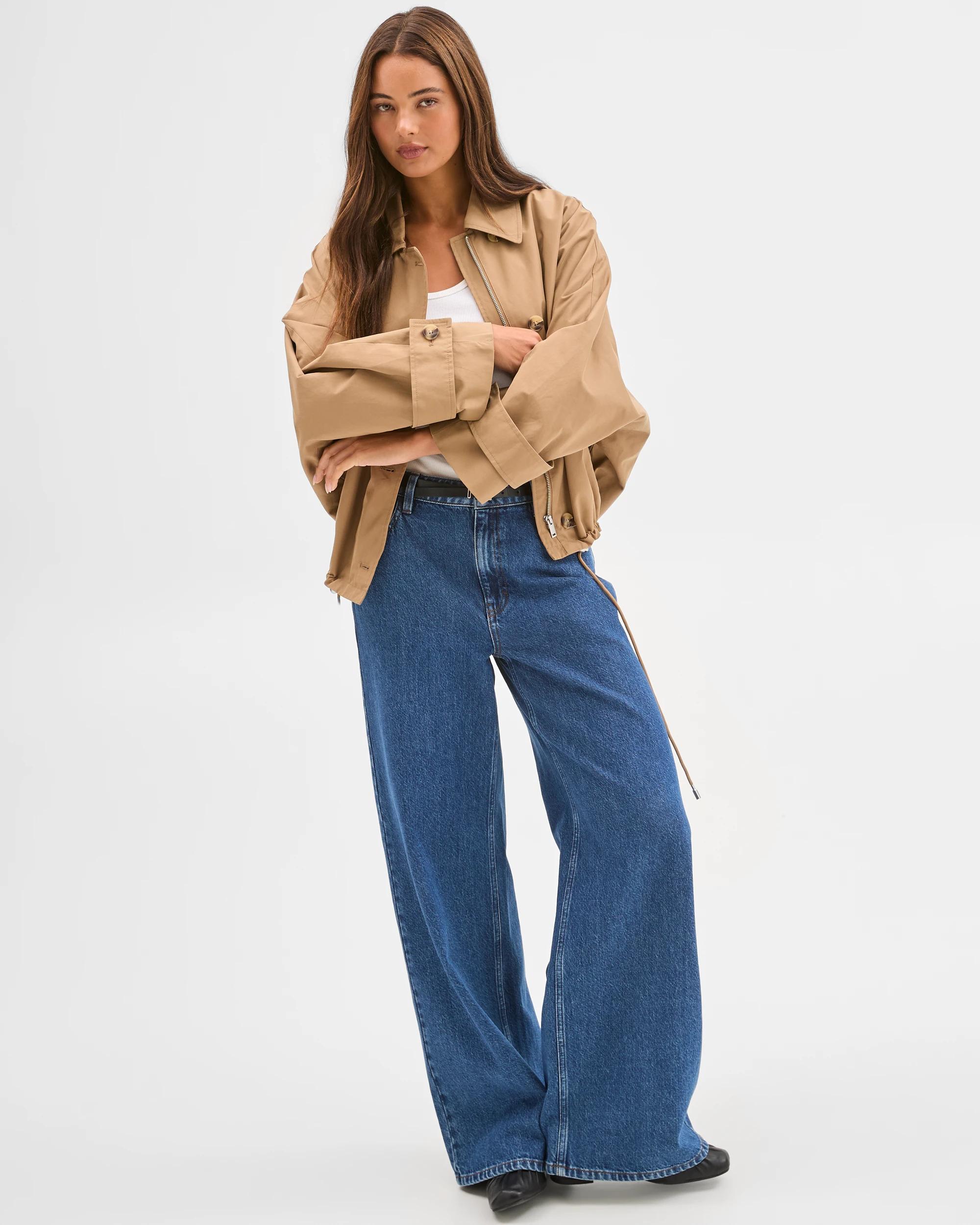 3 Lily Loves Funnel Neck Jacket ASH BROWN, 3 of 6