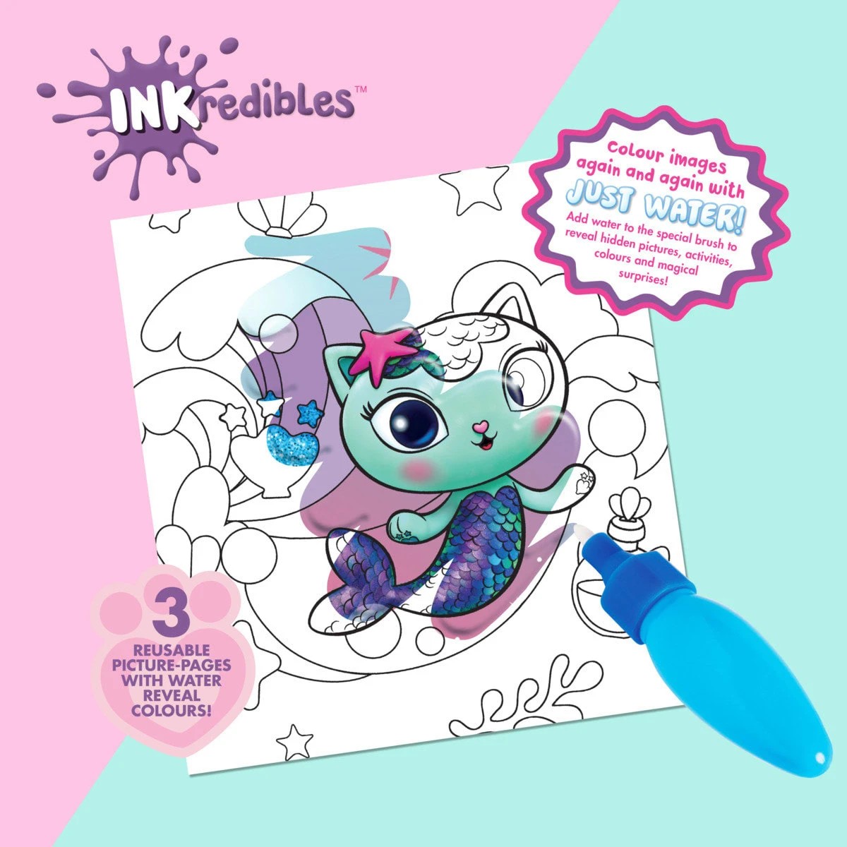 2 INKredibles DreamWorks Gabby's Dollhouse Water Wonder - Book, 2 of 5