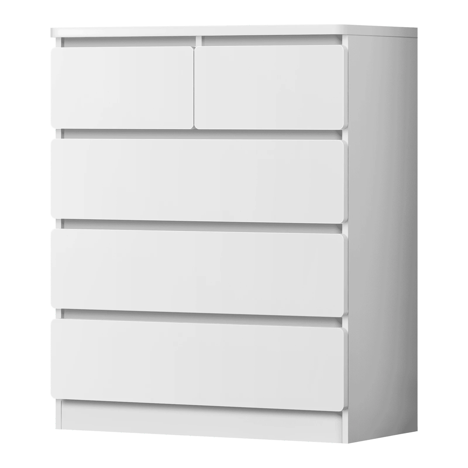 1 Alfordson 5 Chest of Drawers Minimalist Storage Cabinet Dresser - White, 1 of 10