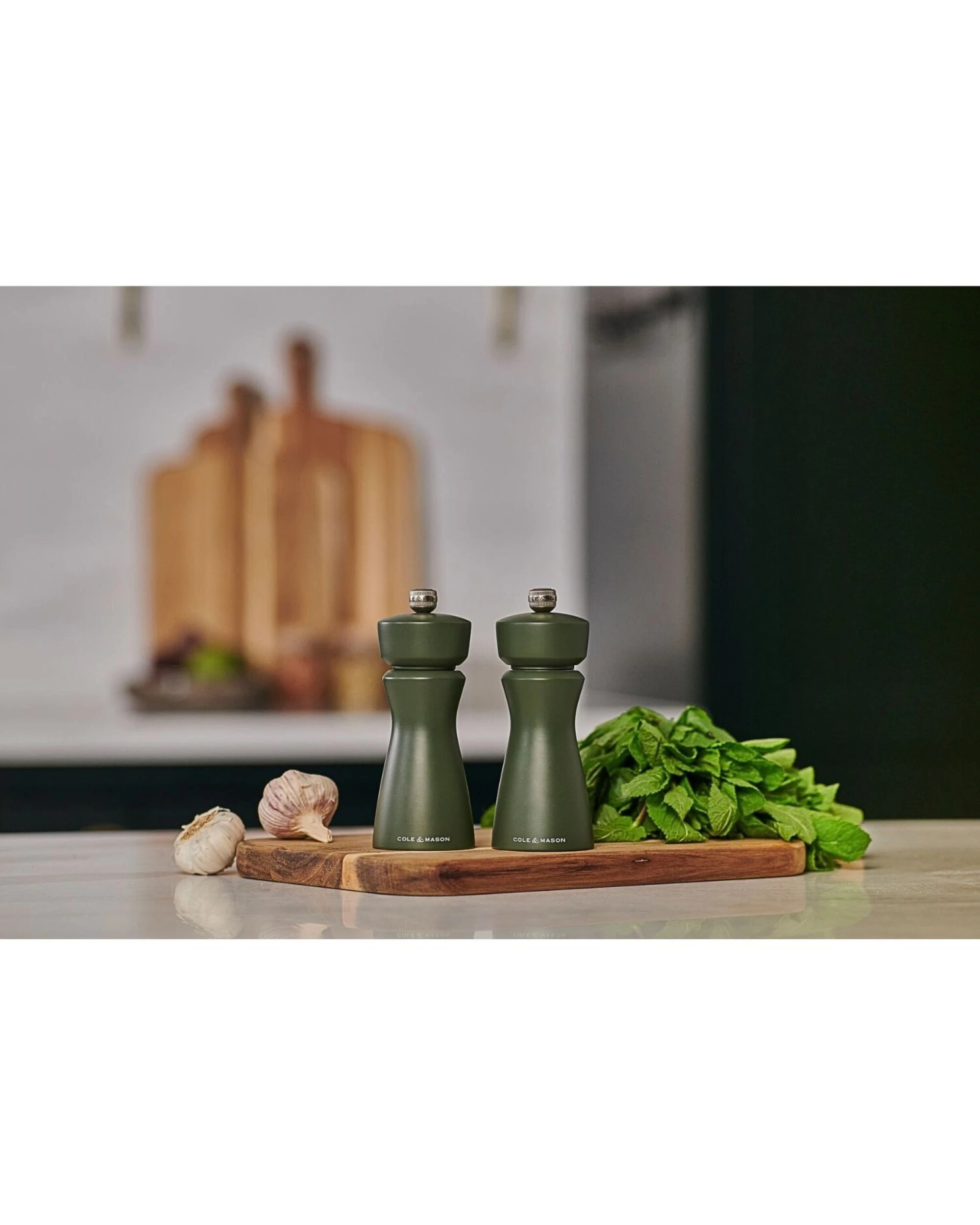 6 Cole & Mason Kenton Salt & Pepper Mill 15cm Rubberwood Ceramic Grinder -Rosemary, 6 of 8