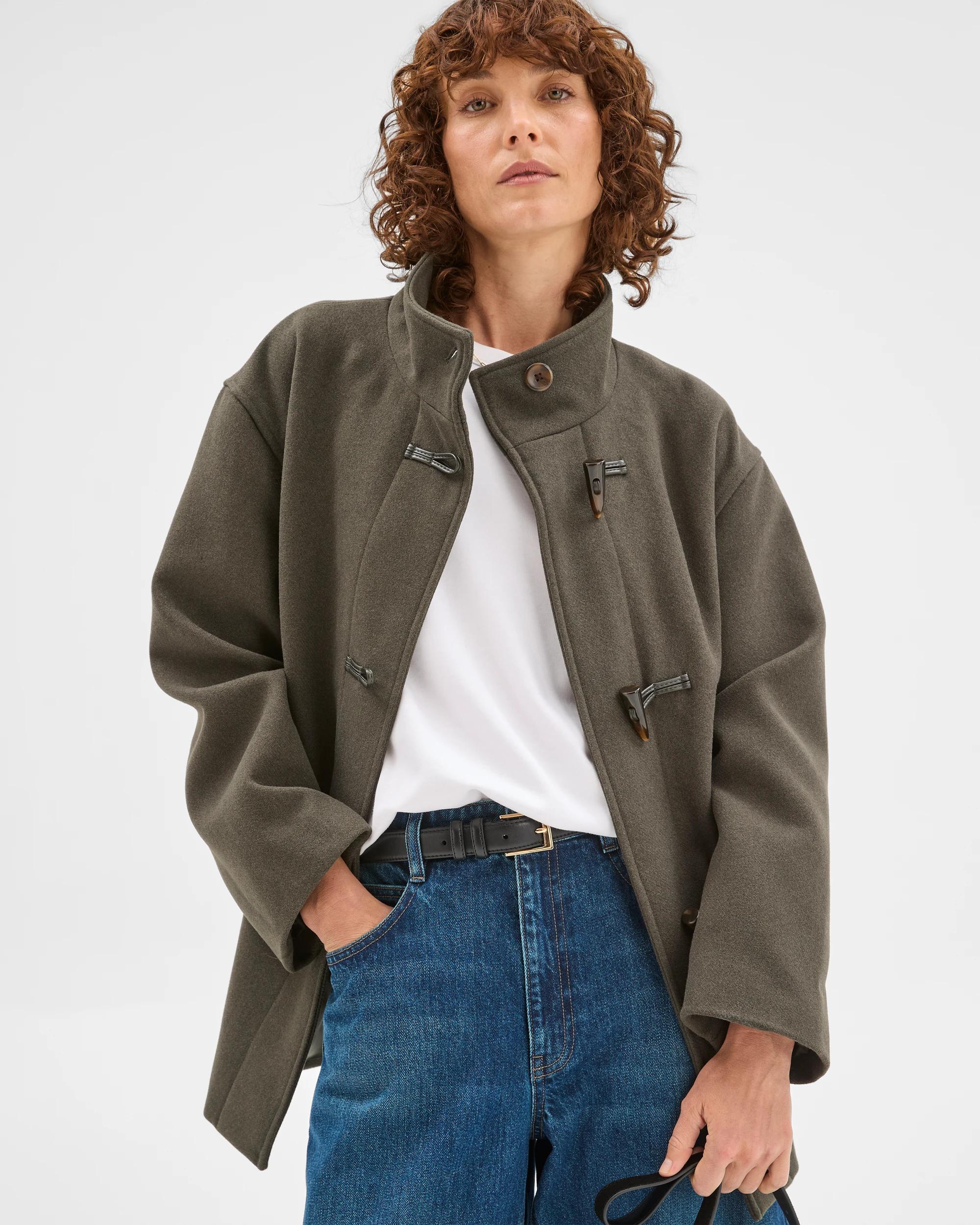 4 Target Woman Tie Waist Duffle Coat OREGANO, 4 of 10