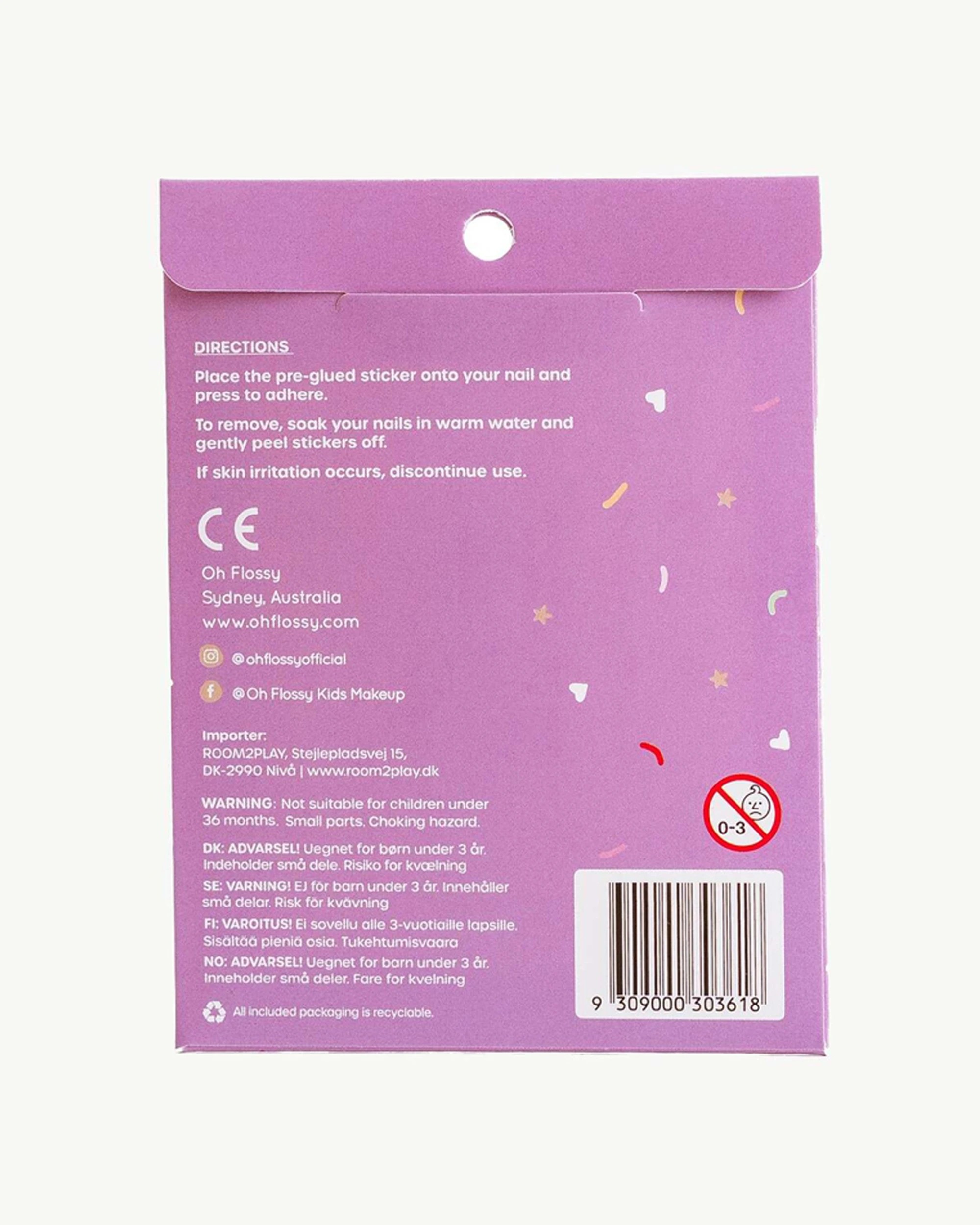 3 OH FLOSSY 2PK Non-Toxic Kids Nail Stickers Design Magic Garden - Multi, 3 of 3