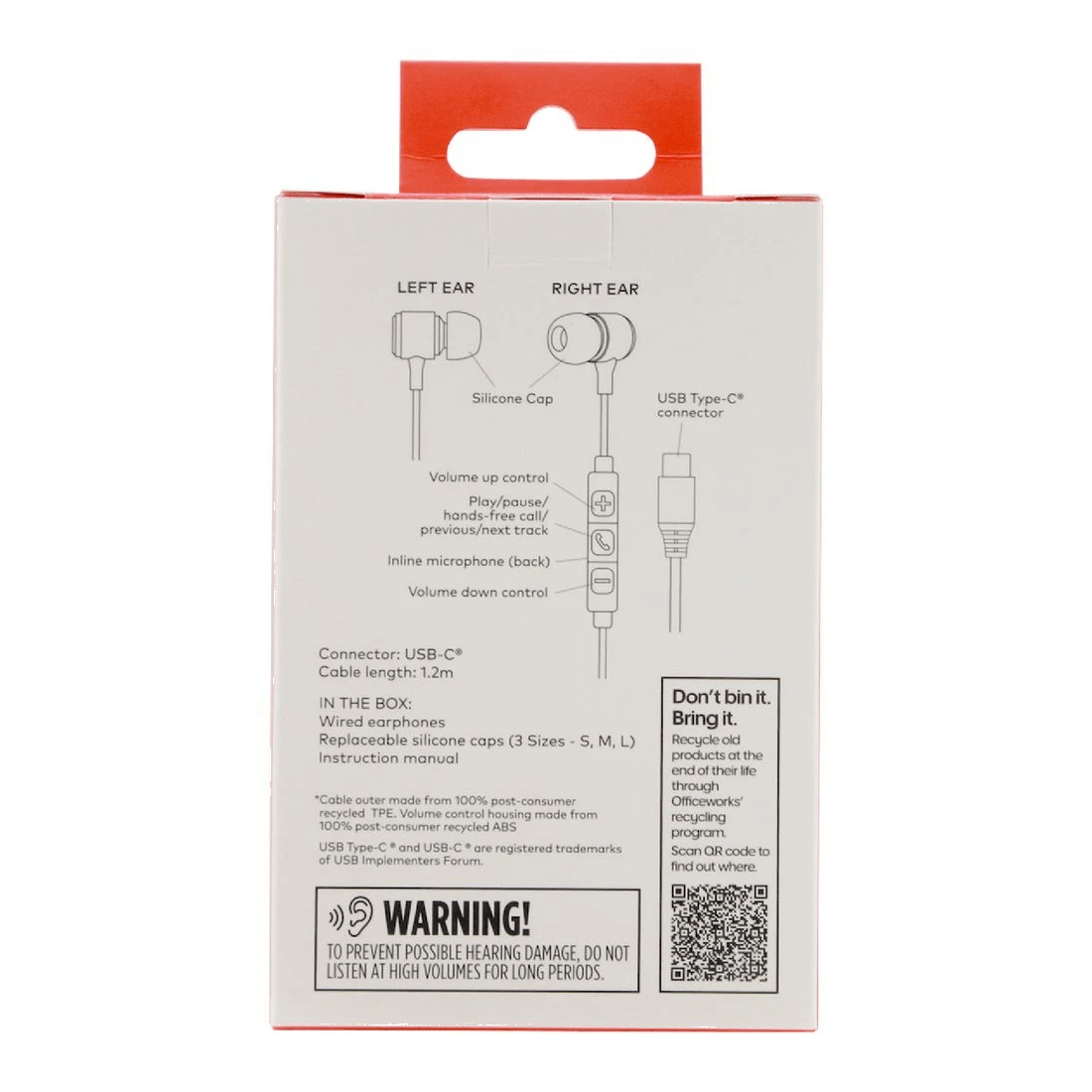 5 Qudo USB-C Earphones Black, 5 of 5