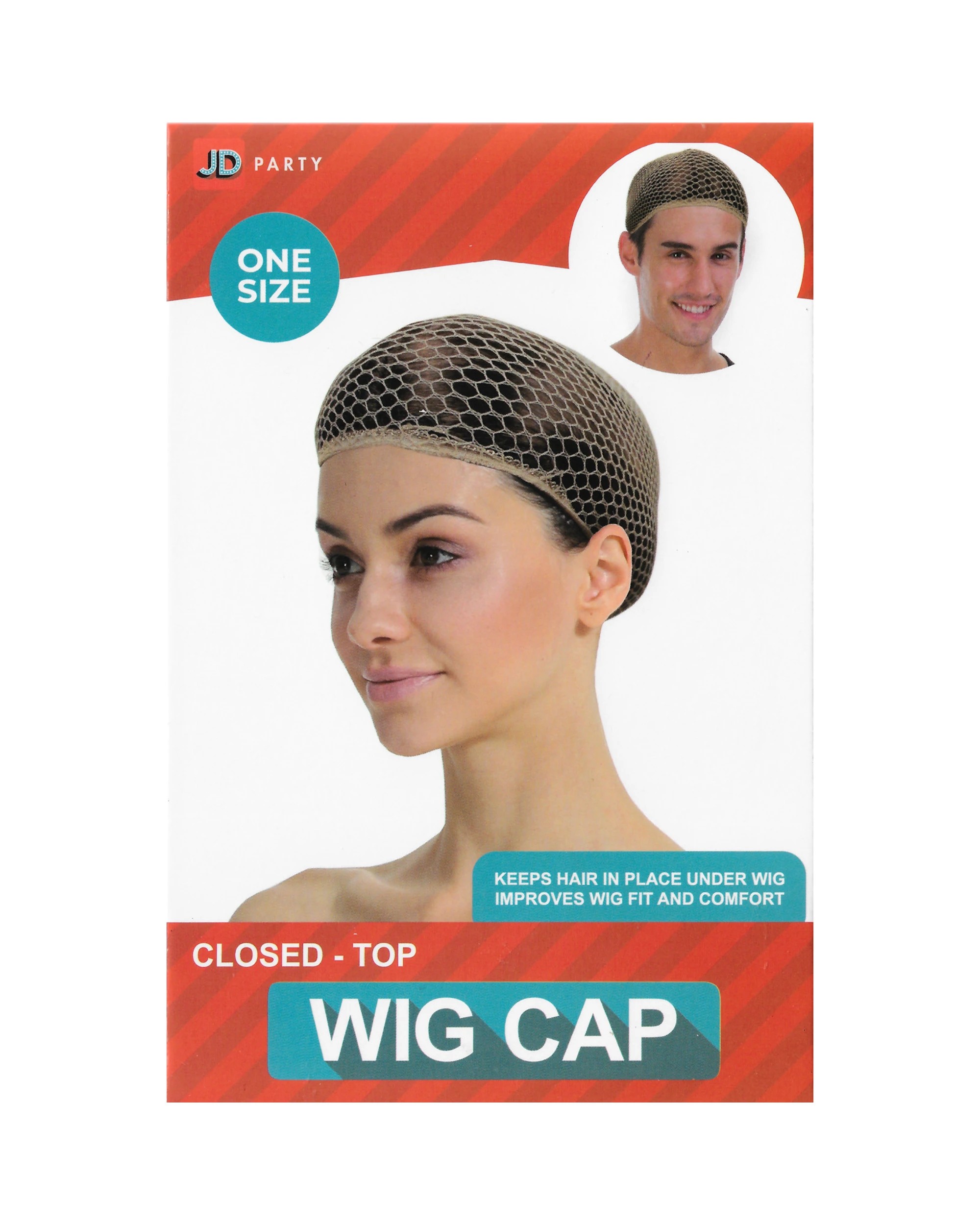 2 JD Party Natural Wig Cap - One Size - Natural, 2 of 3